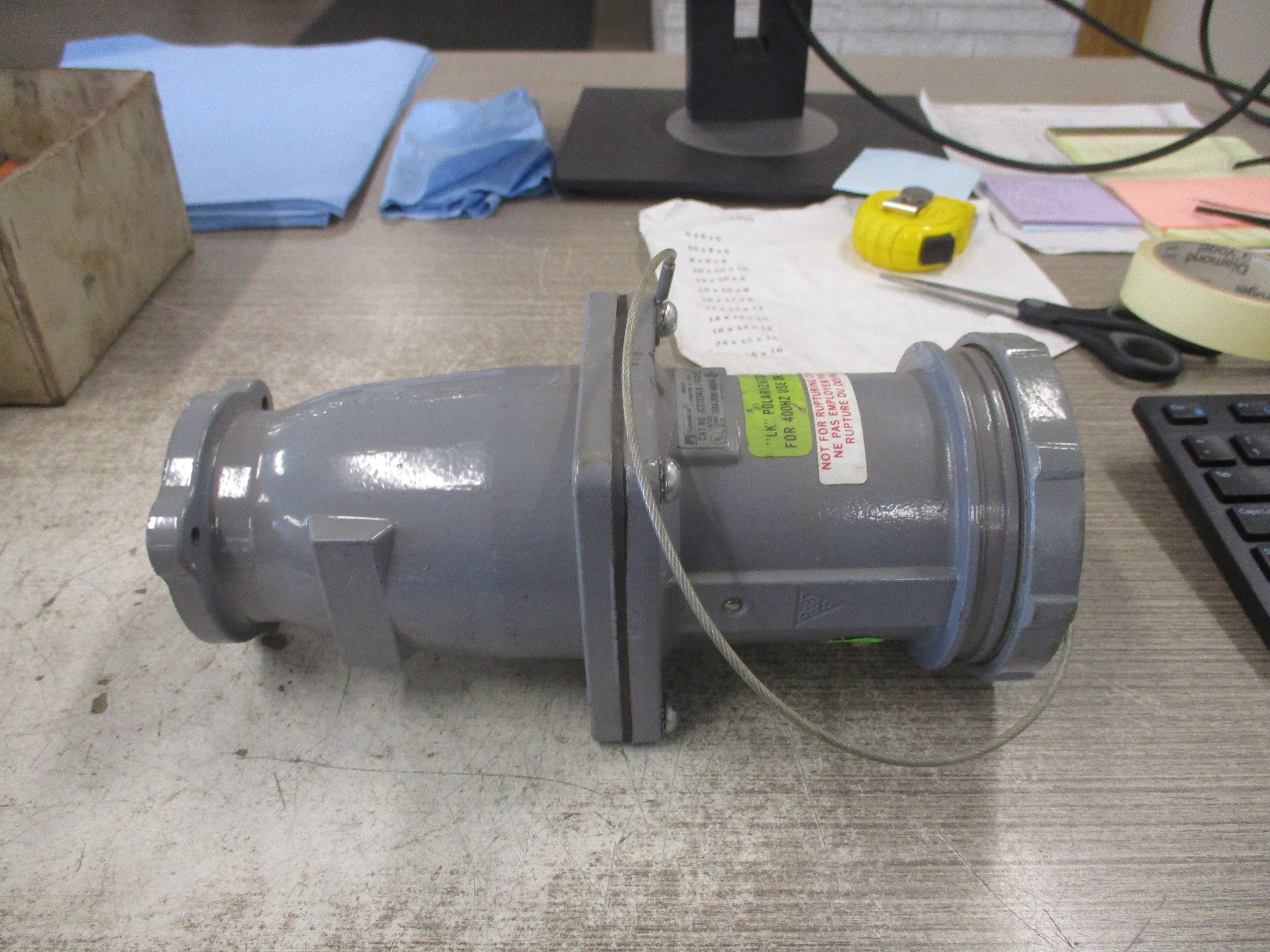 RussellStoll Connector JCS1534LK 150A 250V 600VAC 400Hz 3P 4W