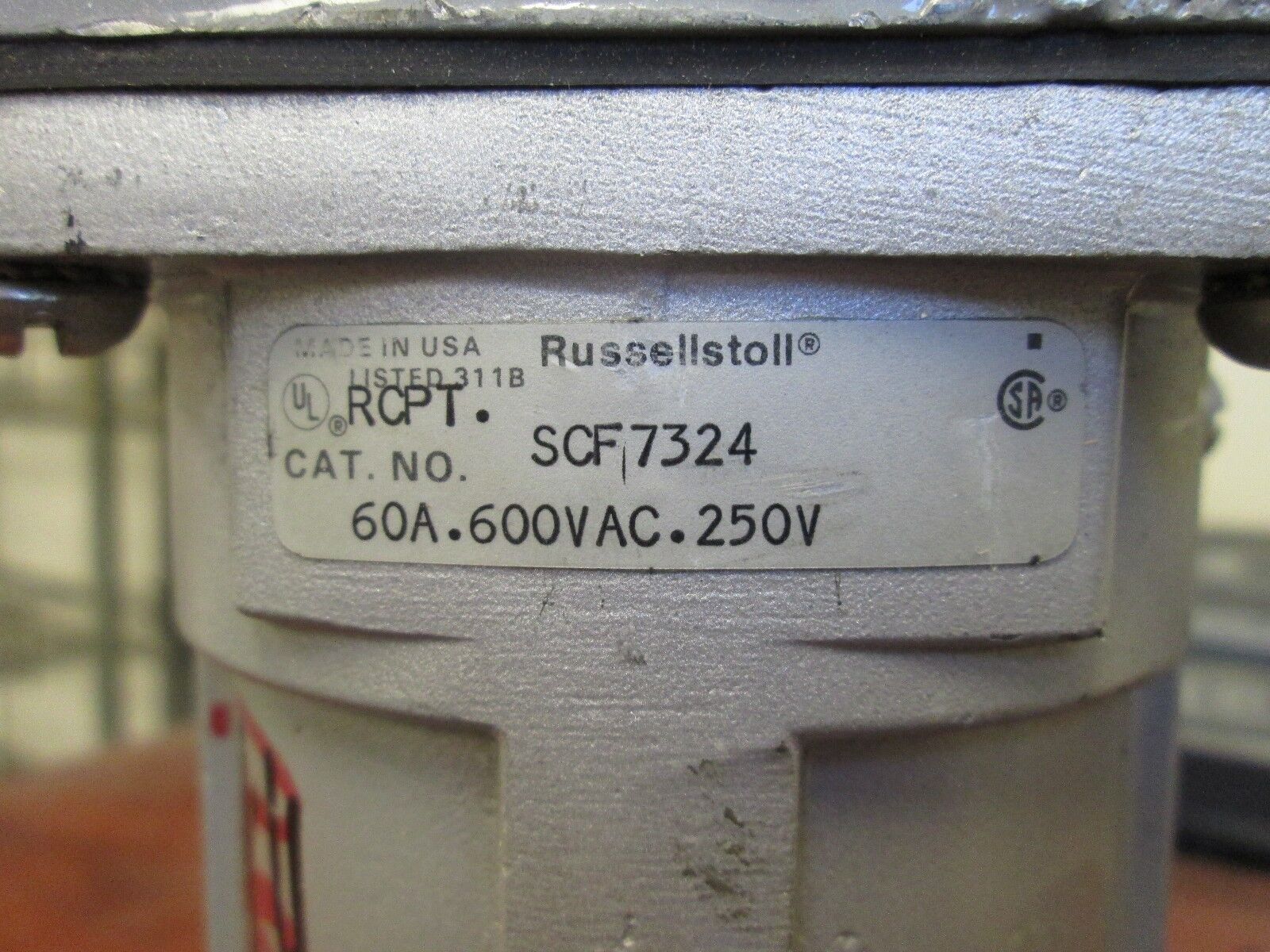 Russellstoll Connector SCF7324 60A 600V Used