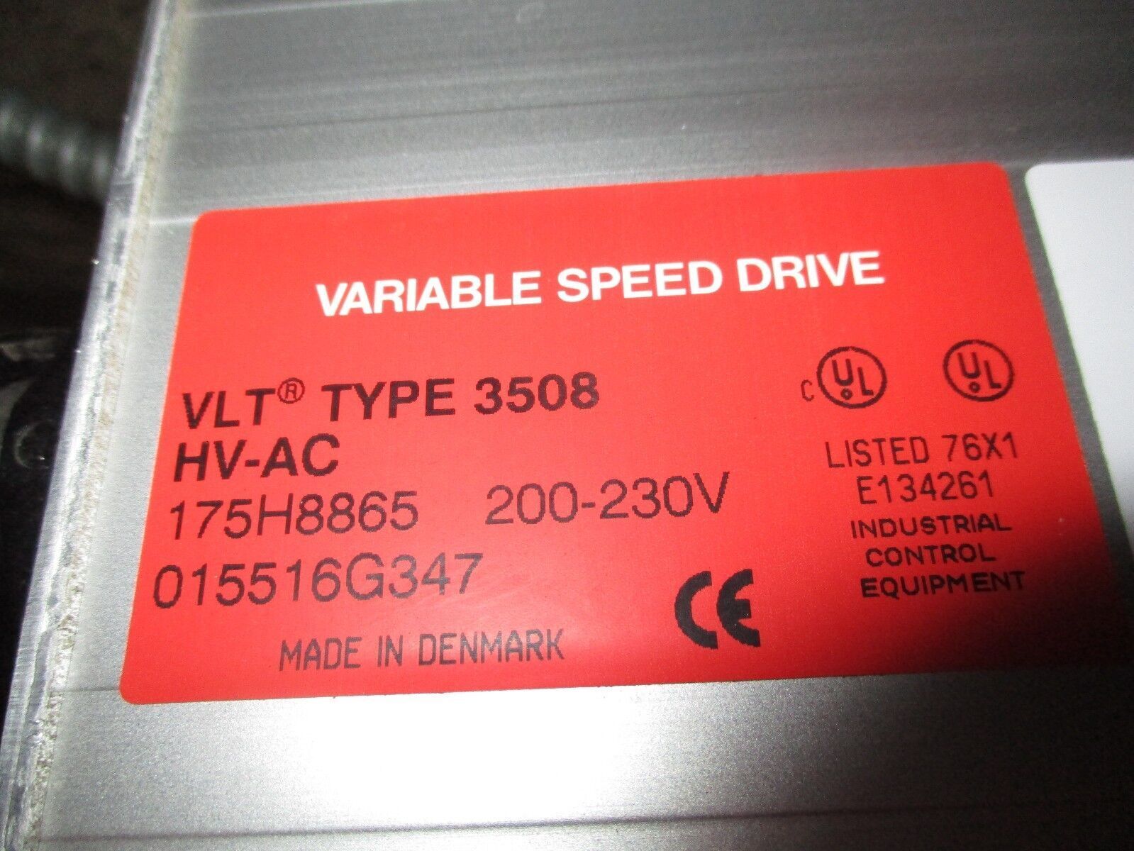 Graham VLT 3508 AC Drive 175H8865 5HP 200-230V Used