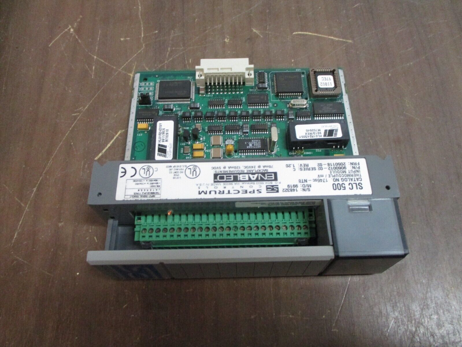 Spectrum Controls SLC 500 Thermocouple / mV Input Module 1746sc-NT8 Ser. C Used