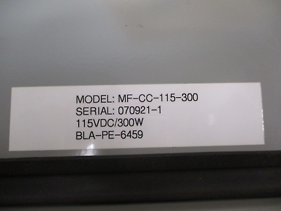 Magna-Flux Chuck Control MF-CC-115-300 115VDC 300W Type 12, 13 Enclosure Used