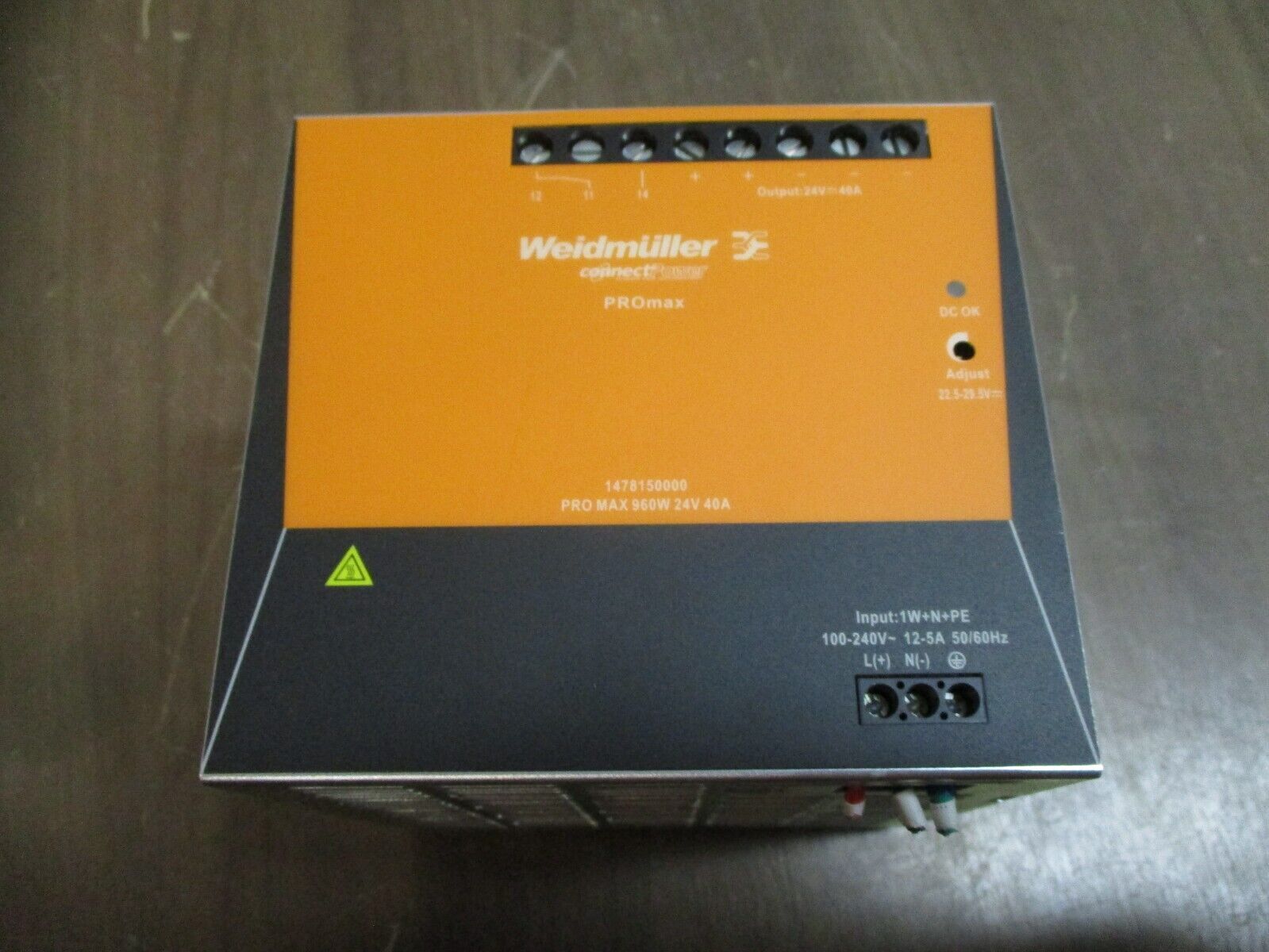 Weidmuller ConnectPower PROmax Power Supply 1478150000 960W Output: 24V 40A Used
