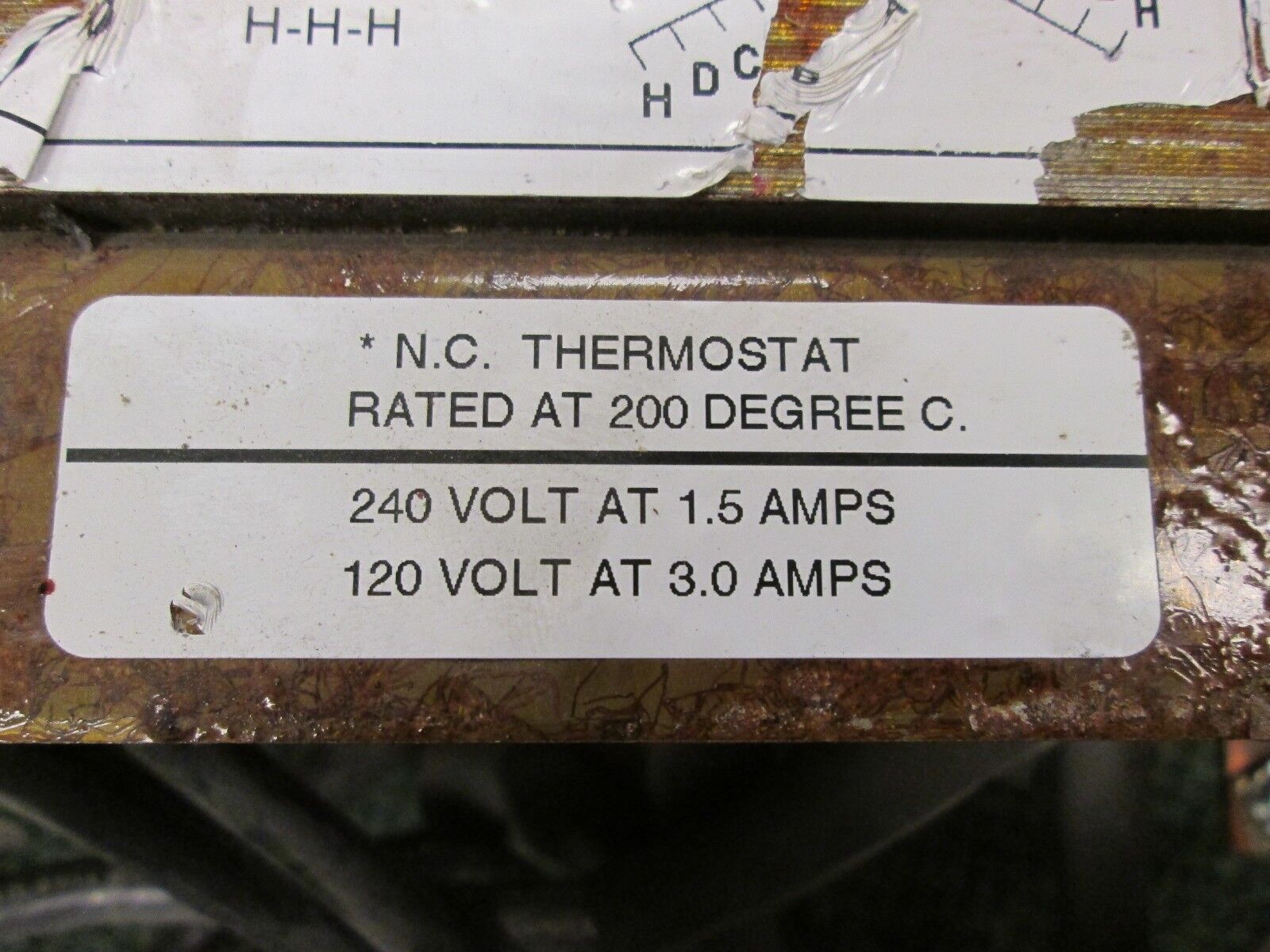 Rex Manufacturing Control Transformer RS125H 125HP 480V 3Ph