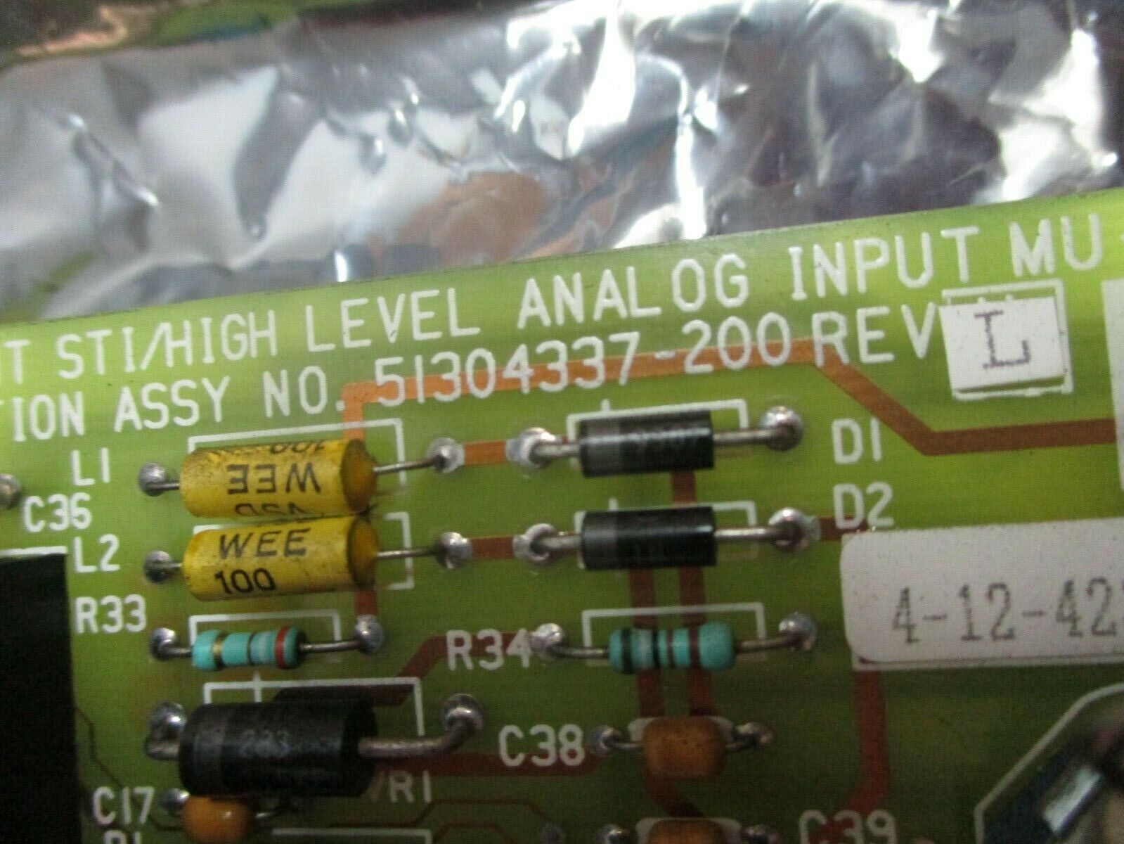 Honeywell Redundant STI / High Level Analog Input Module 51304337-200 Rev. L