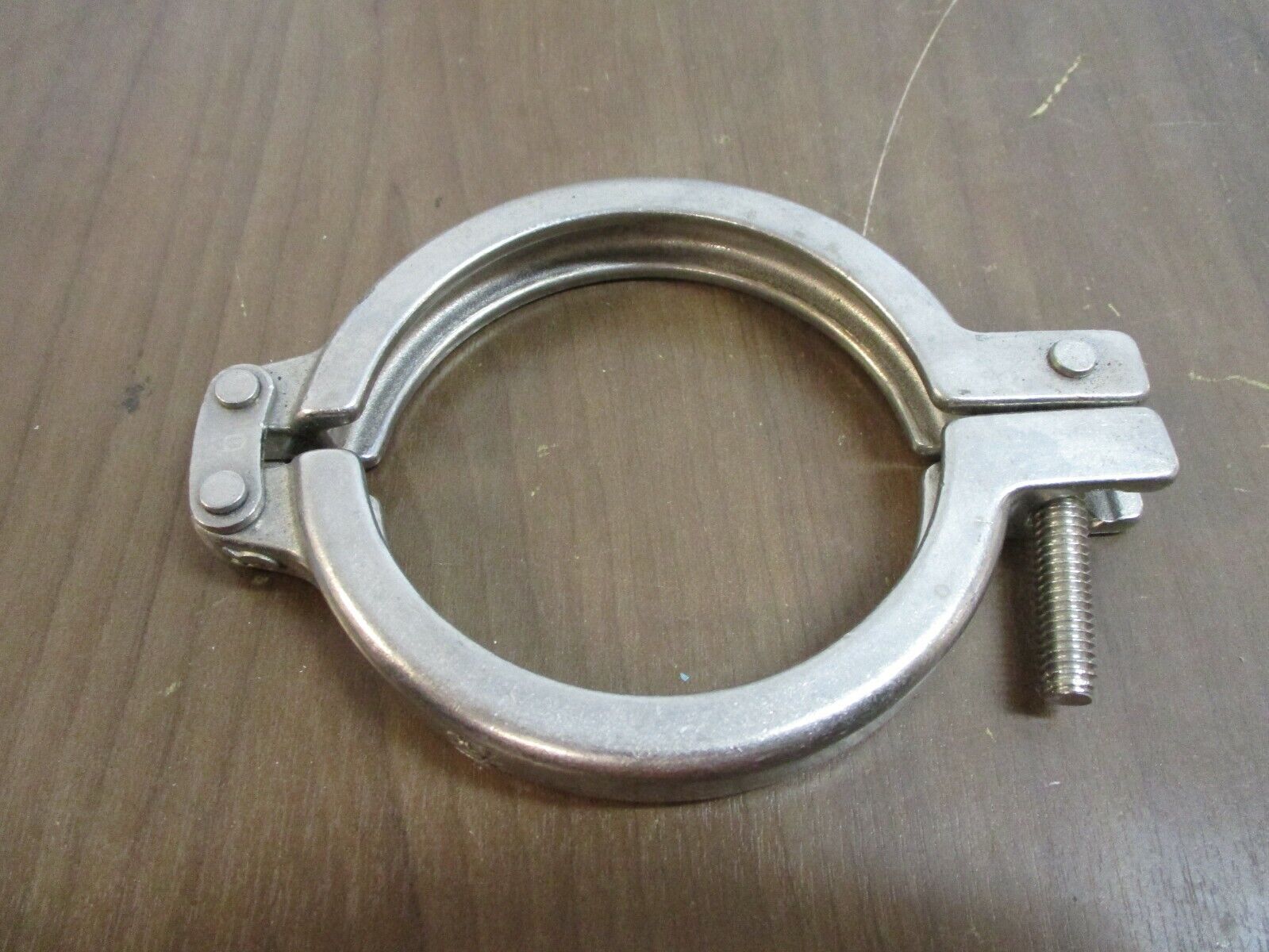 Misc. Brand Stainless Steel Sanitary Clamp Size: 3 1/4" *No Wingnut* Used