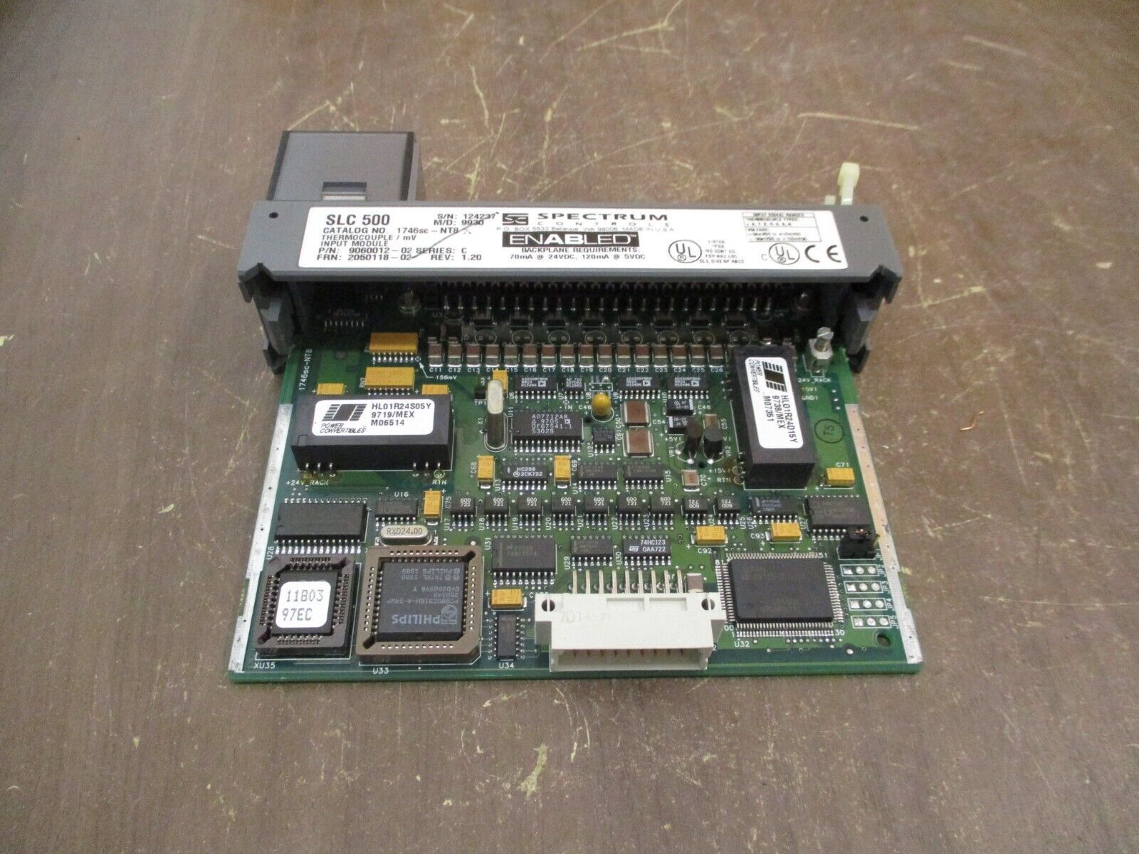 Spectrum Controls SLC 500 Thermocouple / mV Input Module 1746SC-NT8 Used