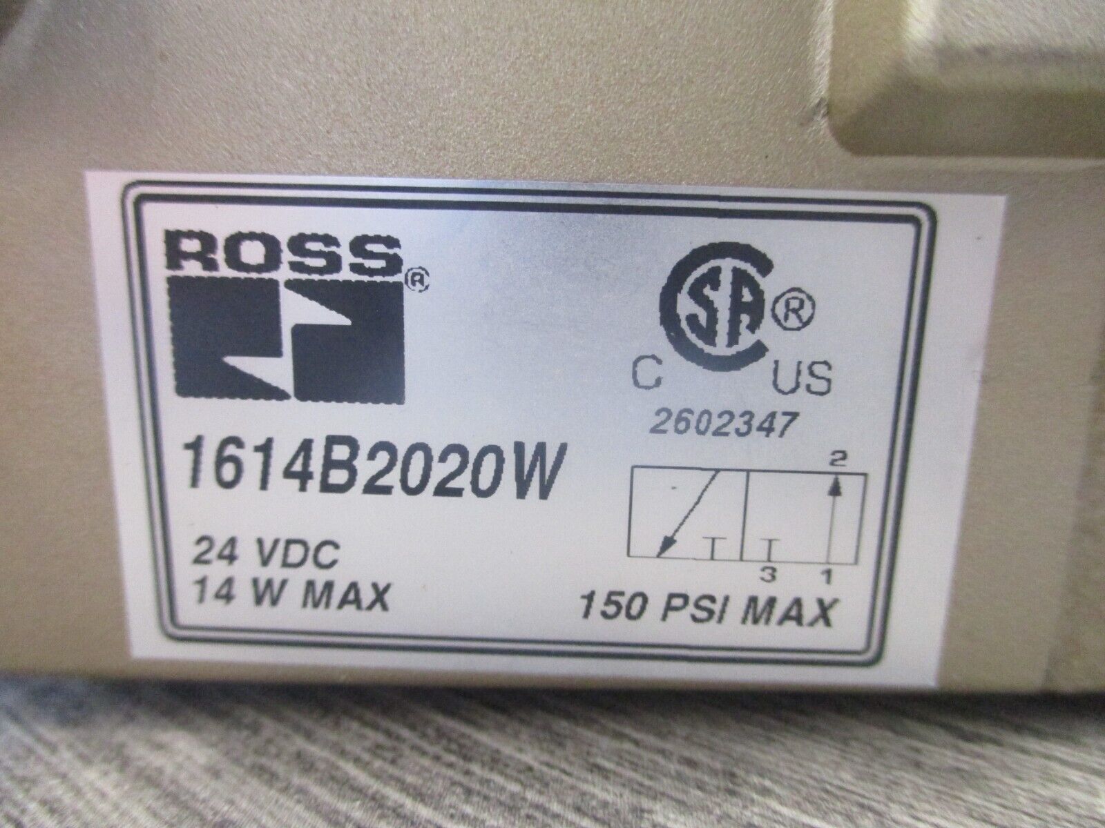 Ross Compact Control Valve 1614B2020W New Surplus