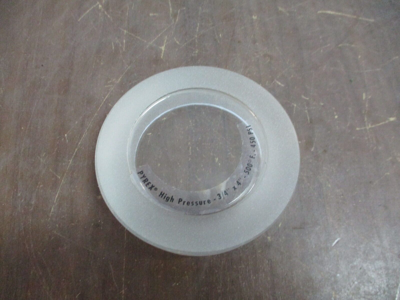 Pyrex Sight Glass Size: 3/4" x 4" High Pressure Annular Edge 500°F 450PSI
