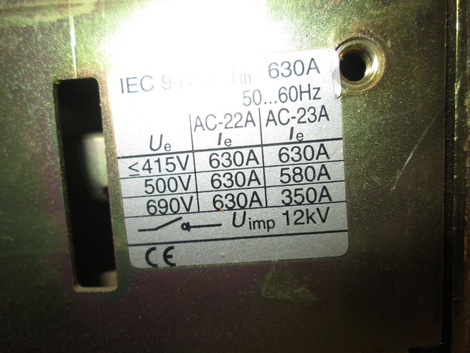 ABB Disconnect Switch OETL-400 400A 600V 3P