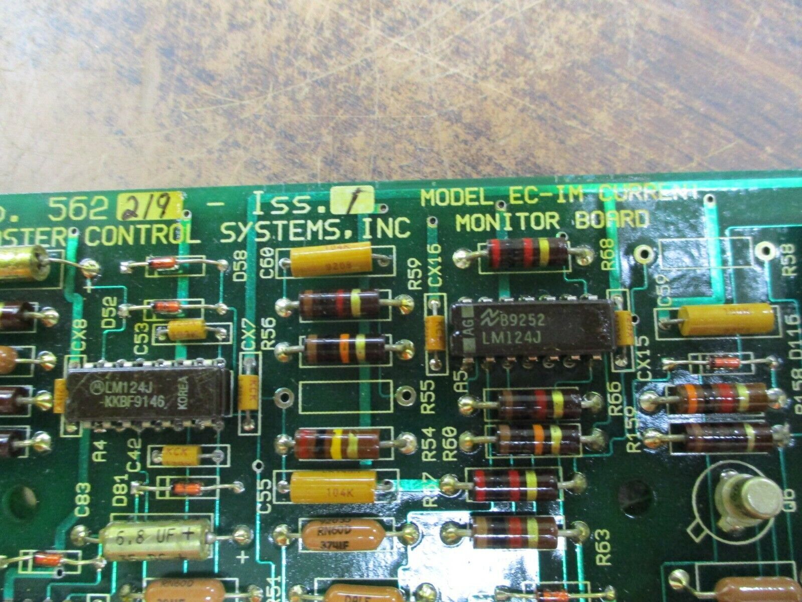 Master Control Systems Current Monitor Board EC-IM Used