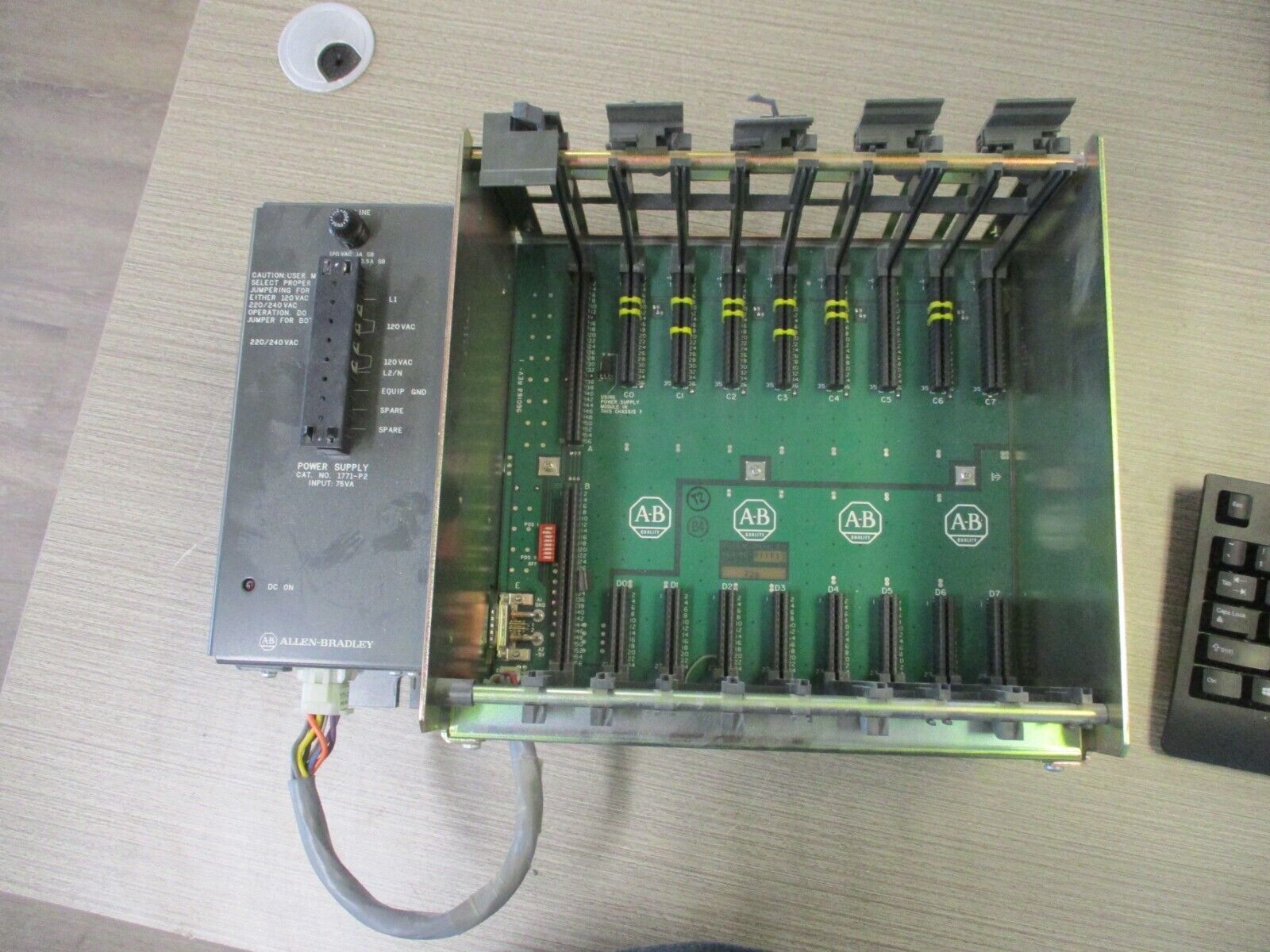 Allen-Bradley I/O Chassis W/Power Supply 1771-A2B/1771-P2 8-Slot