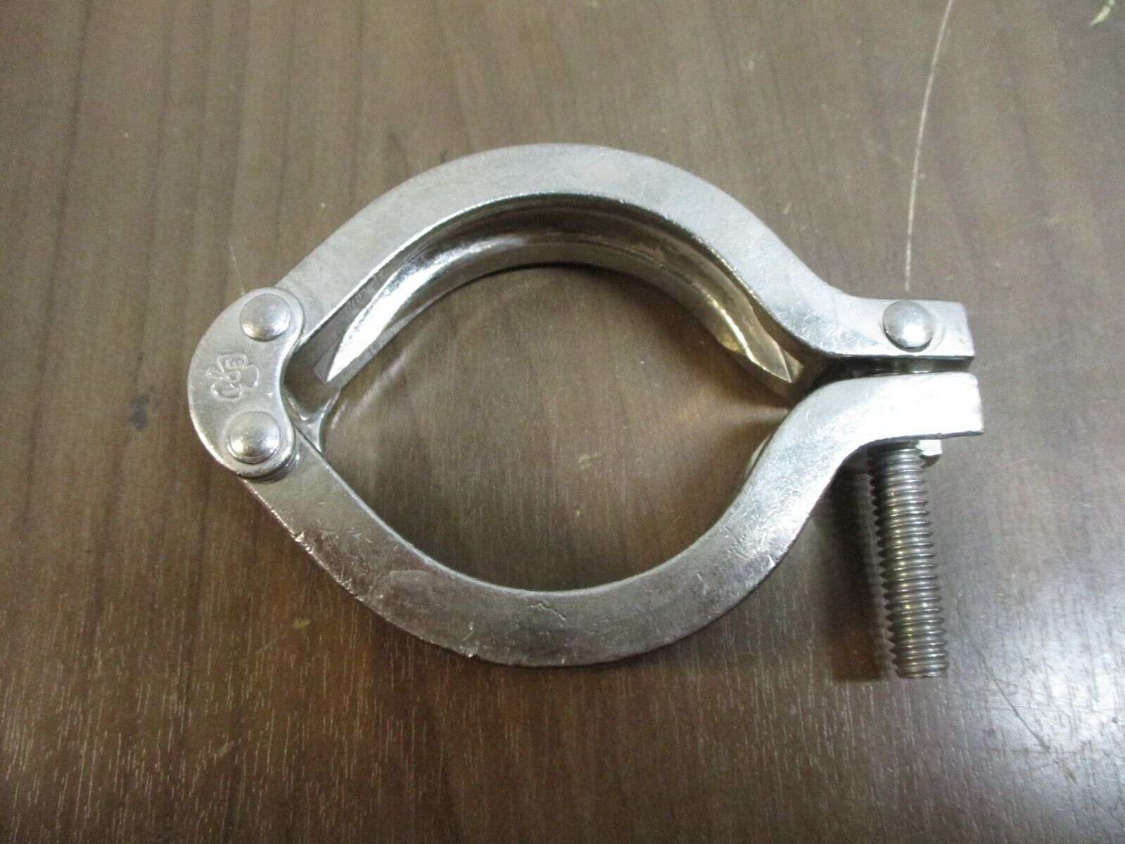 Misc. Brand Stainless Steel Sanitary Clamp Size: 2 1/4" *No Wingnut* *Lot of 2*