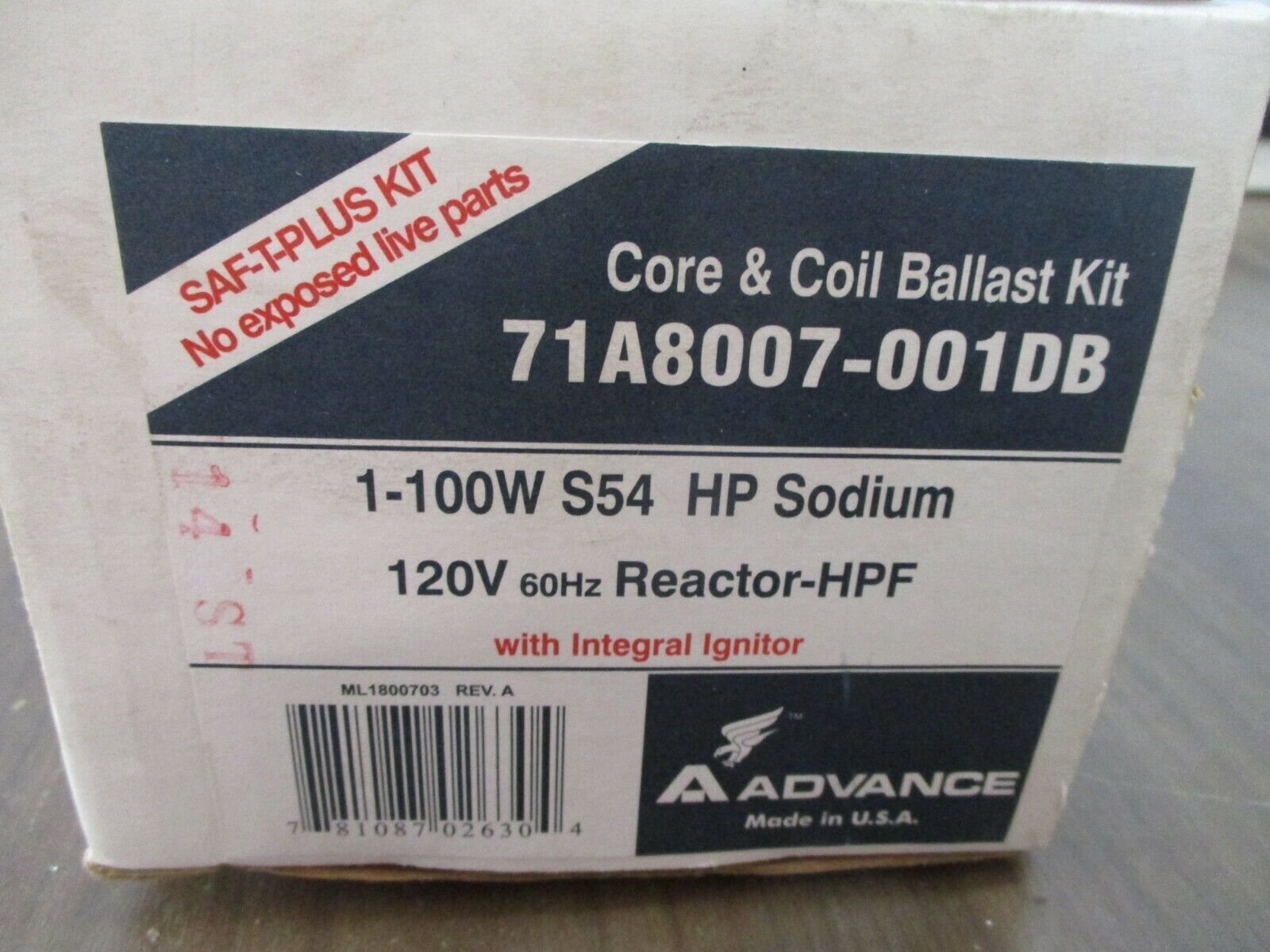 Advance Core & Ballast Kit 71A8007-001DB 100W 120V 60Hz New Surplus