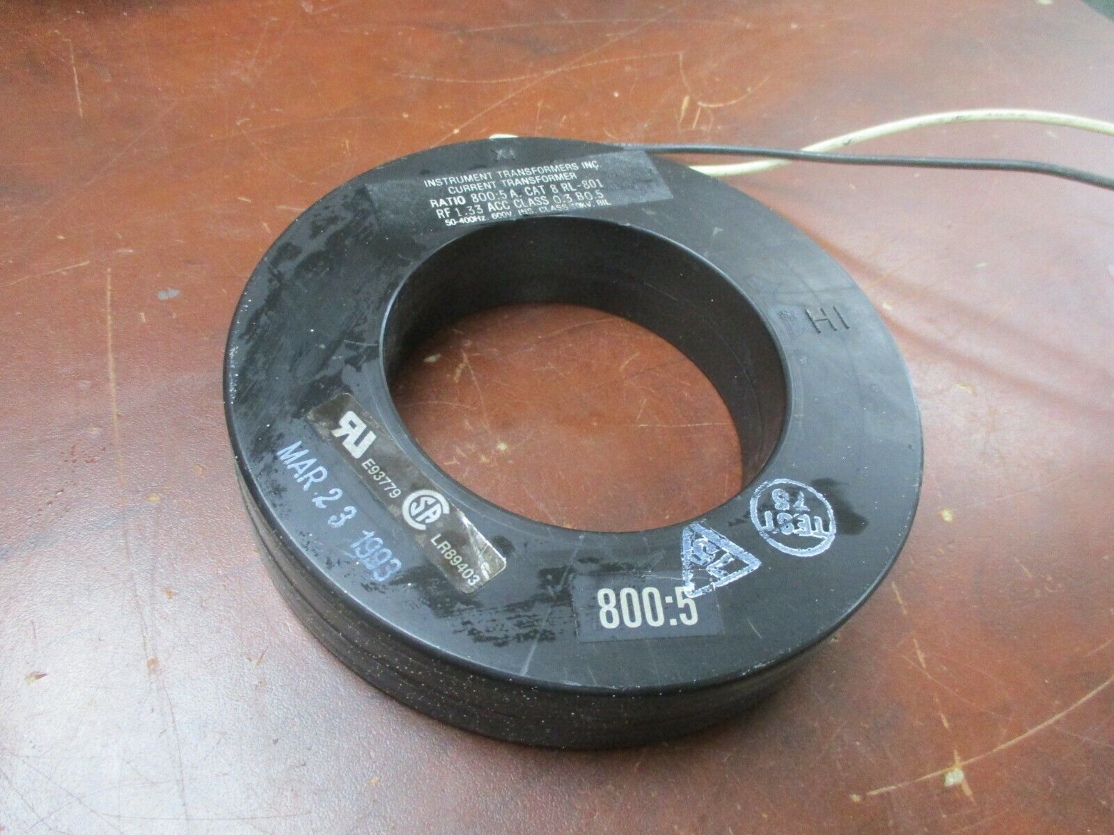 Instrument Transformers Current Transformer 8 RL-801 Ratio 800:5A 600V Used