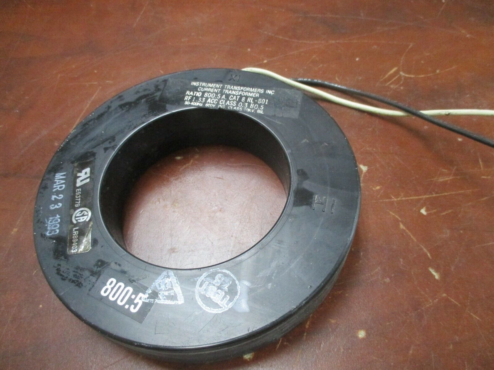 Instrument Transformers Current Transformer 8 RL-801 Ratio 800:5A 600V Used