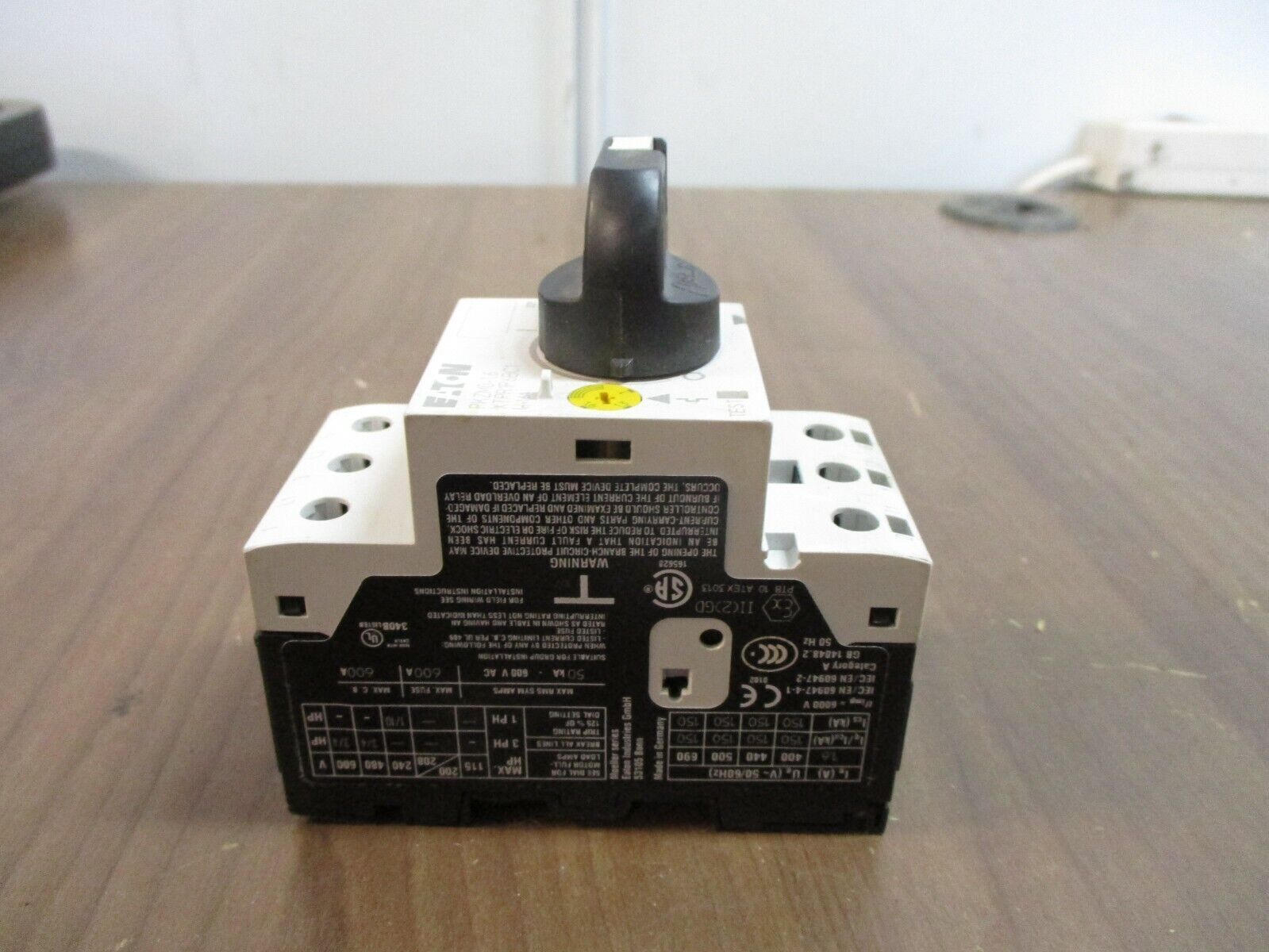 Eaton Manual Starter PKZM0-1.6XTPR1P6BC1 Trip: 1-1.6A Used