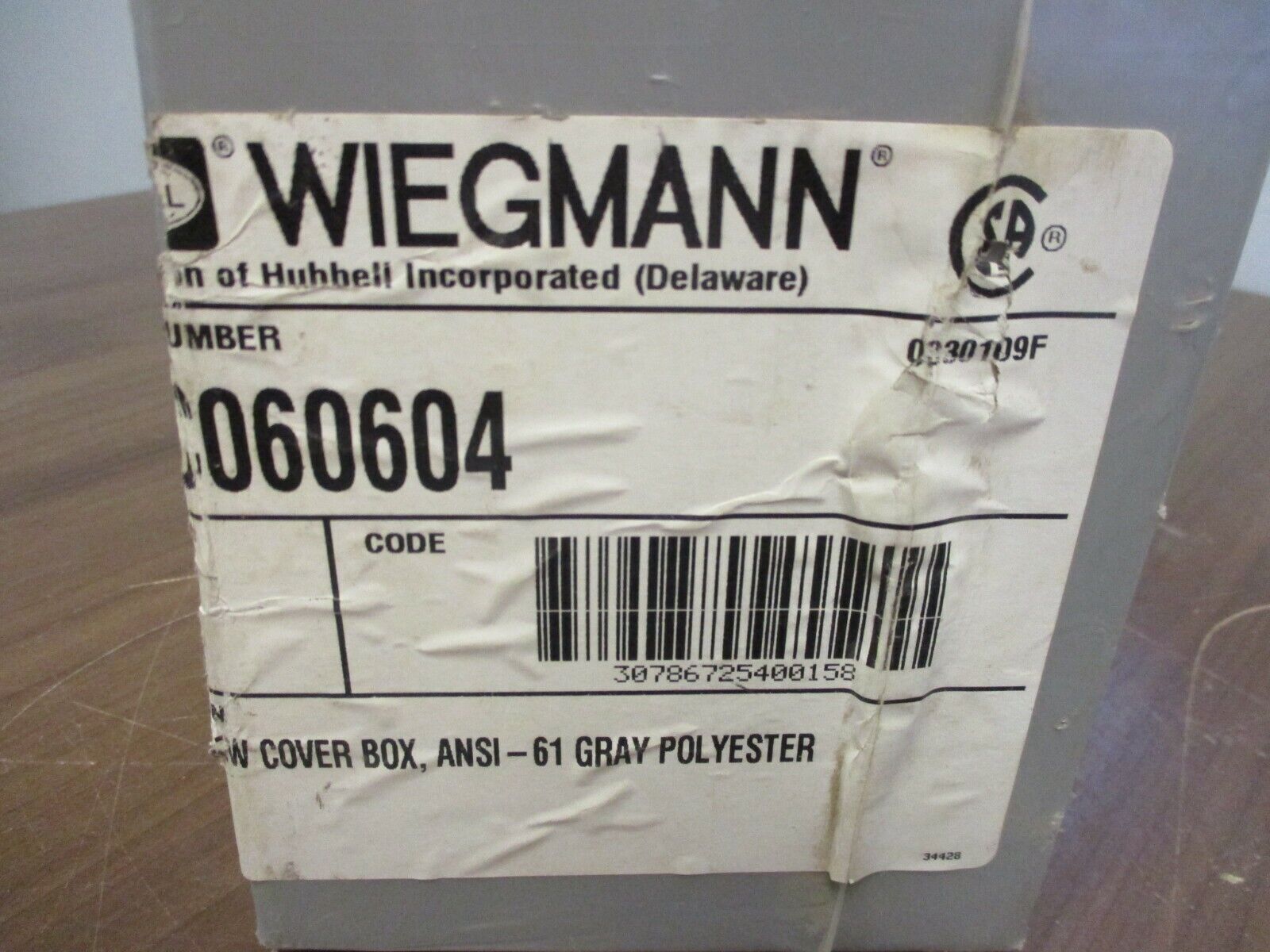 Hubbell Wiegmann Enclosure C060604 Size: 6x6x4" New Surplus