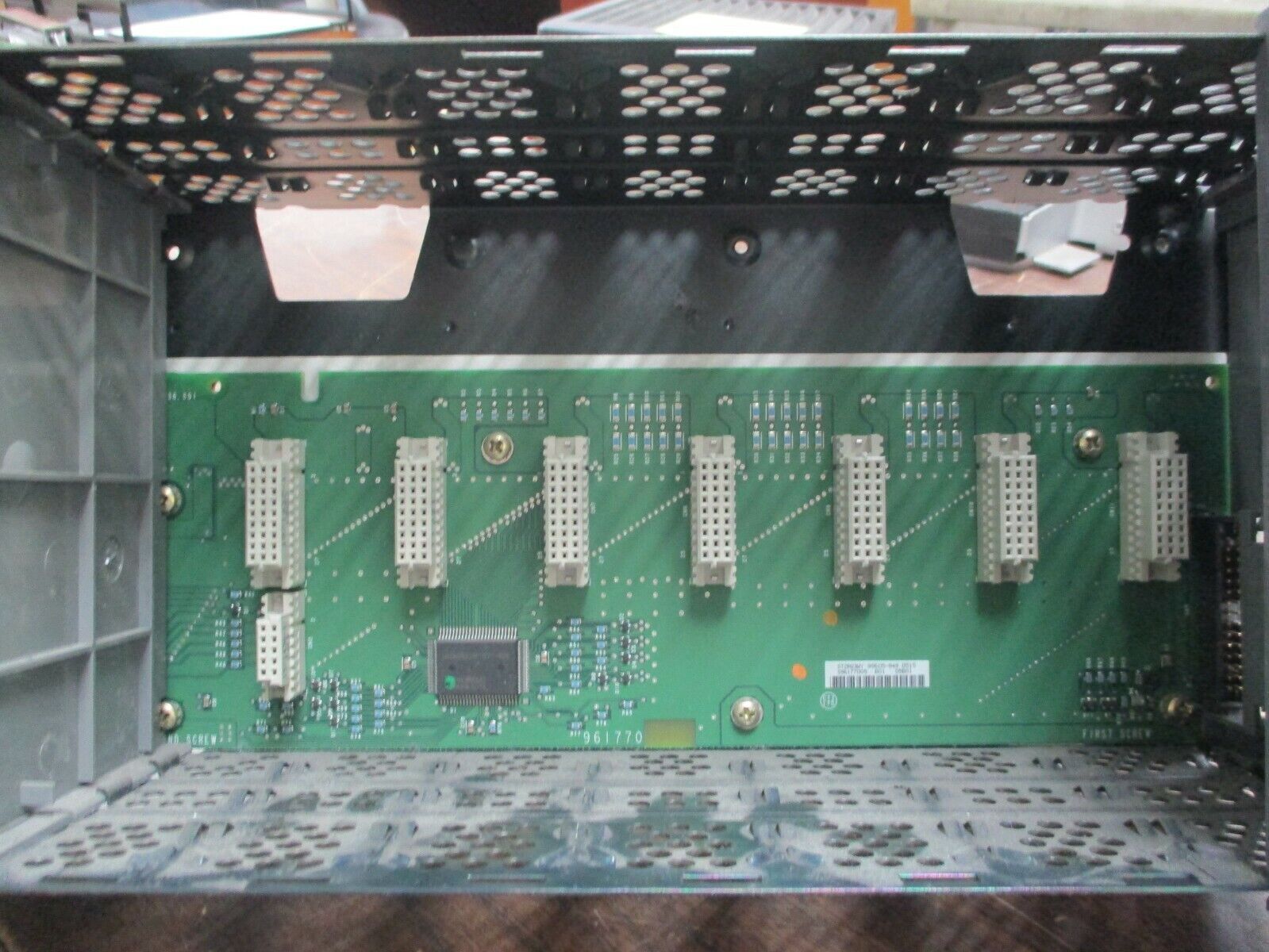 Allen-Bradley SLC 500 PLC Rack w/ Power Supply 1746-A7 / 1746-P1 7-Slot Used