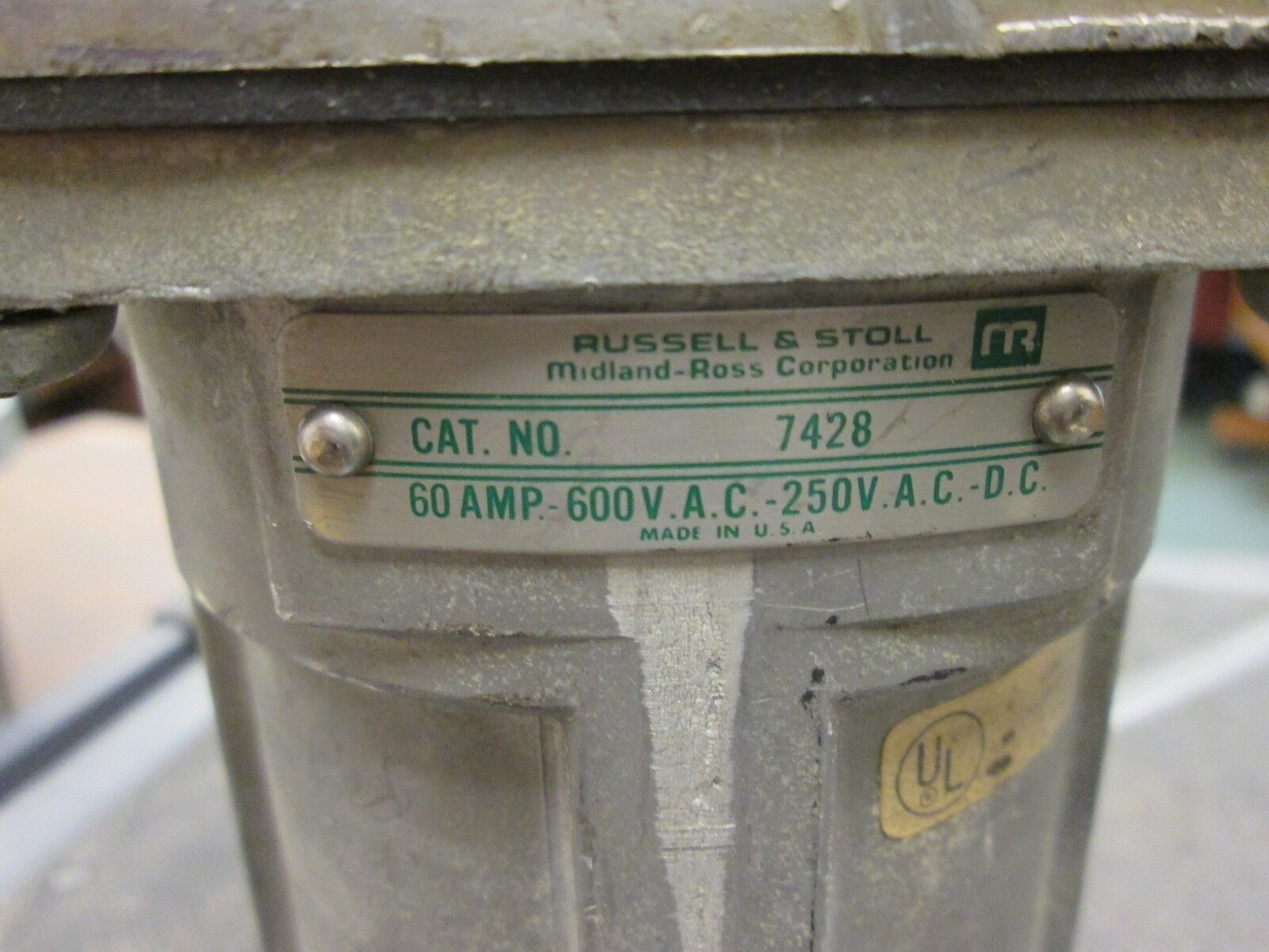 RussellStoll Connector 7428 60A 600V 3P 4W Wire Style End