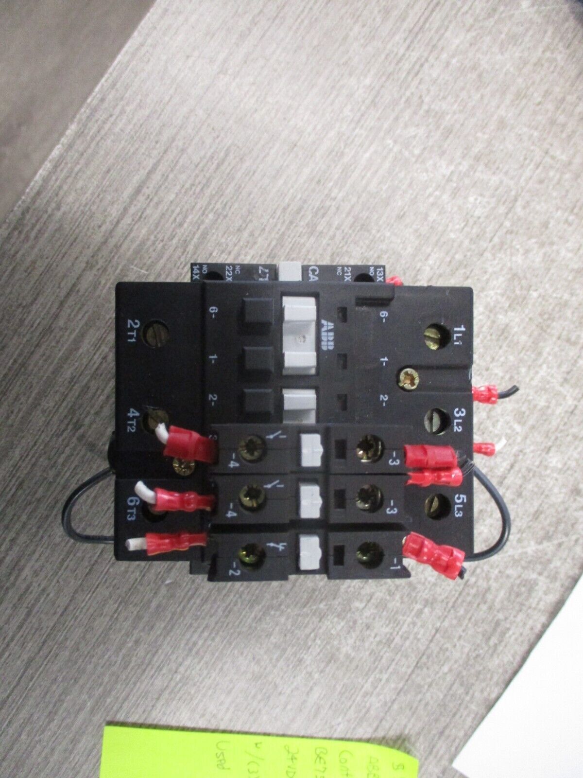 ABB Contactor BE75C-Y21 24VDC Coil W/(3) Aux Contacts Used