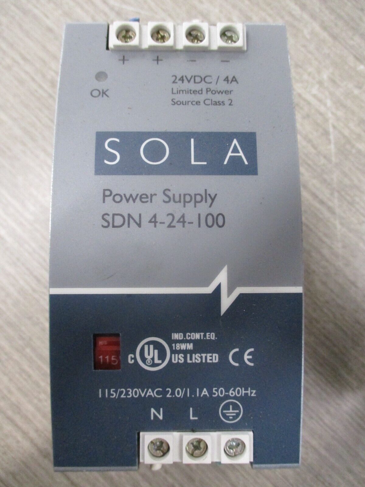 Sola Power Supply SDN 4-24-100 Used