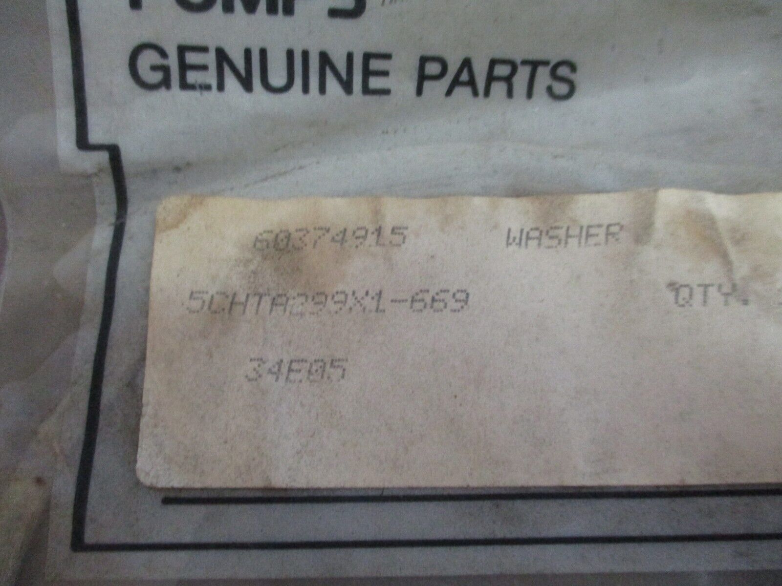 Ingersoll-Rand Washer 5CHTA299X1-669 New Surplus