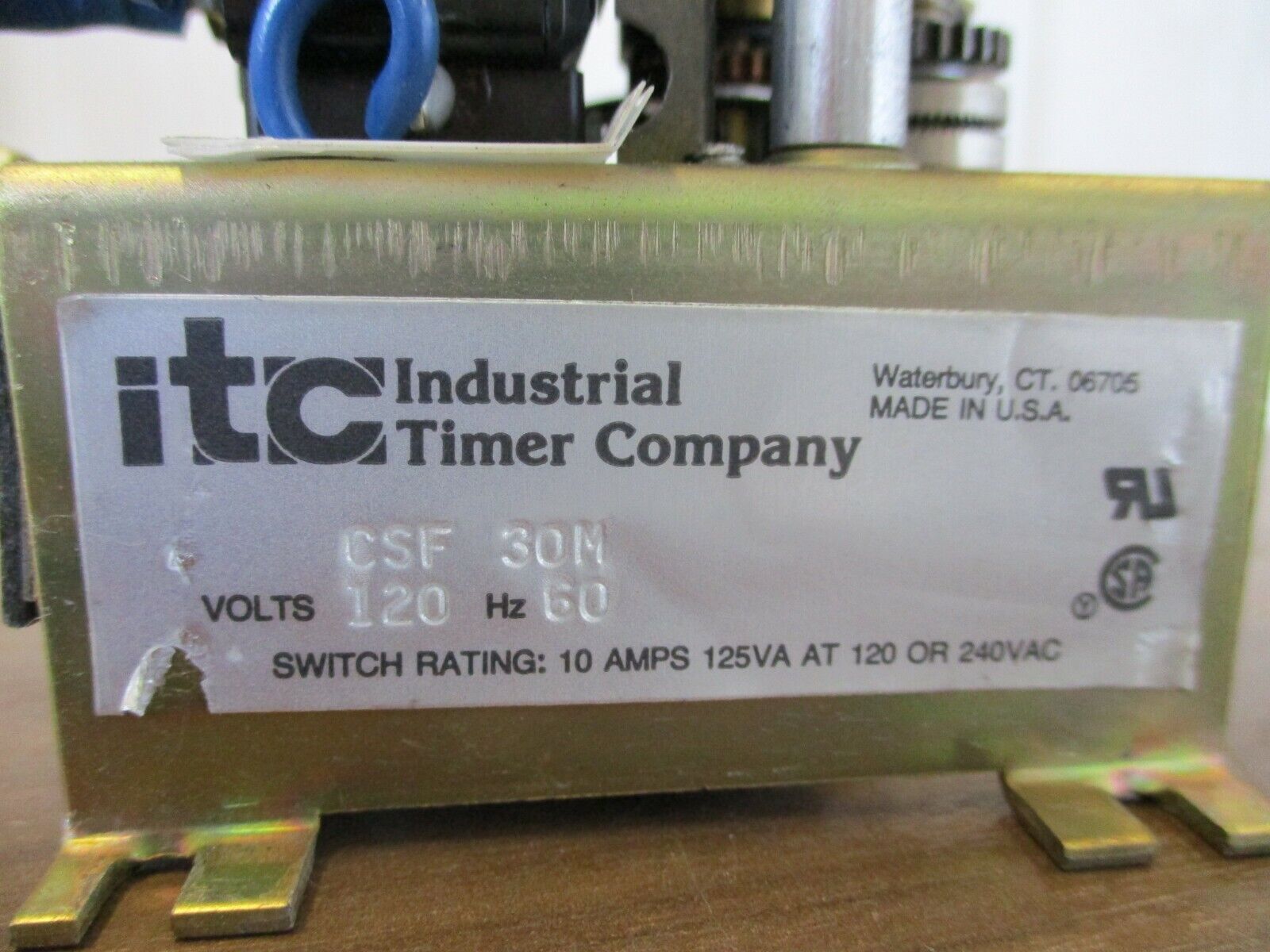 ITC Timer CSF 30M 120V 60Hz Range: 0-30 min Used