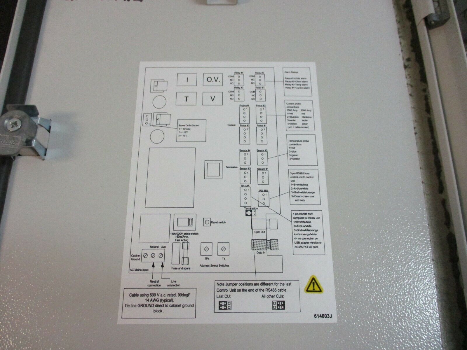 Cellwatch Battery Monitoring System Control Unit 721004 Ver. 3.0 110/240V 5VA
