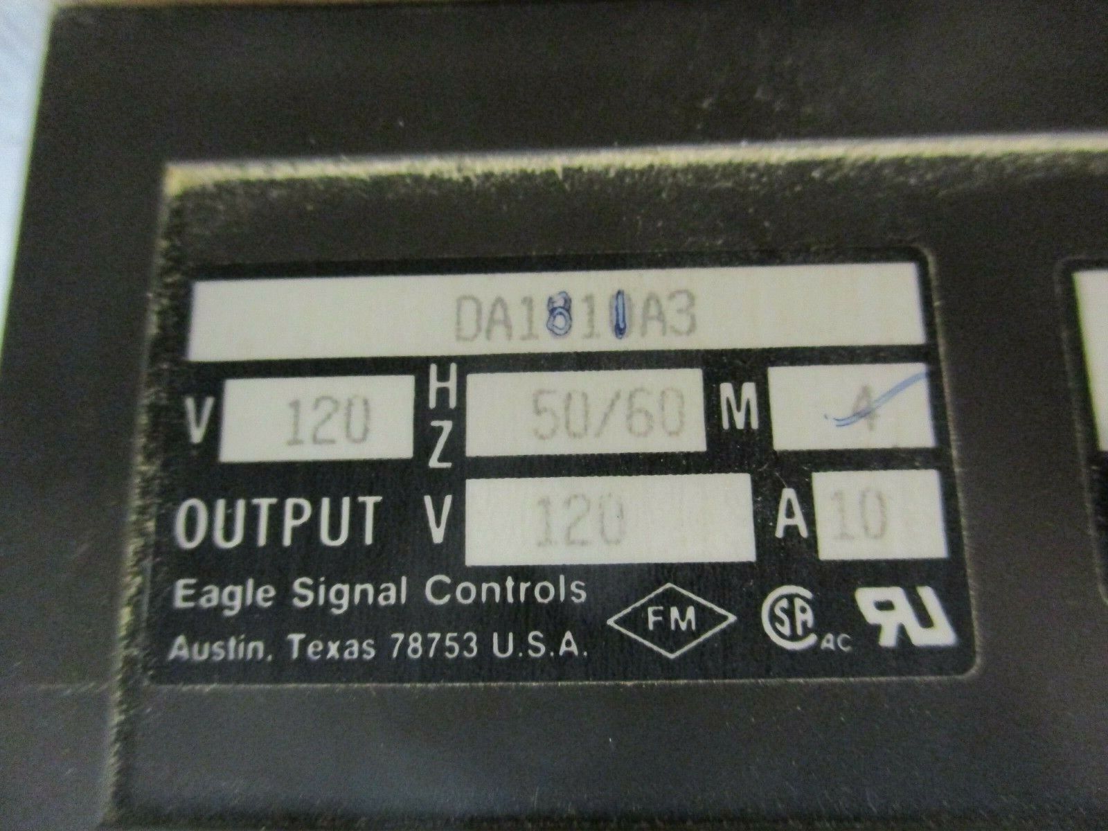 Eagle Signal Time Delay Relay DA1811A3 120V 50/60 Hz 10A w/Base Used