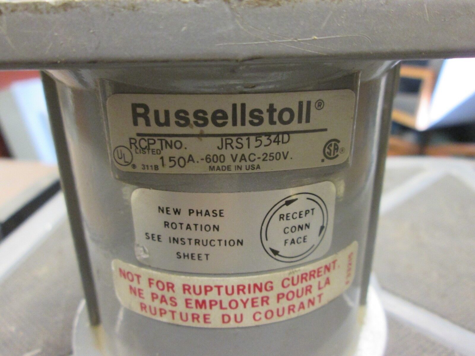 RussellStoll Receptacle JRS1534D 150A 600VAC 3P 4W