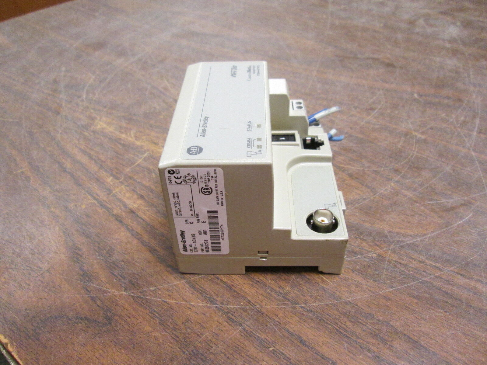 Allen-Bradley Flex I/O ControlNet Adaptor 1794-ACN15 Ser C Rev. A01 F/W Rev. E