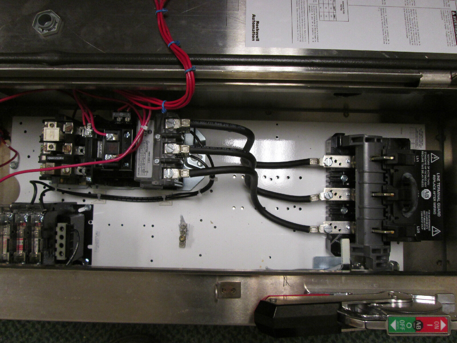 Allen-Bradley Combination Size 2 Non Fusible 208V NEMA 4X Stainless Steel Used