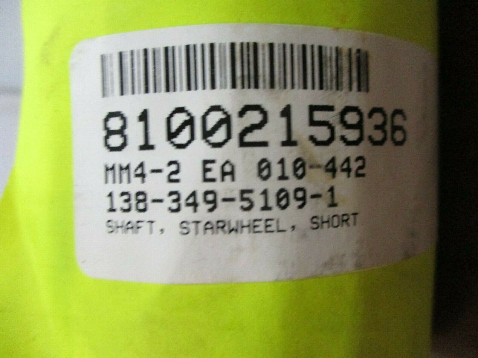 IMS Short Starwheel Shaft 138-349-5109-1 New Surplus