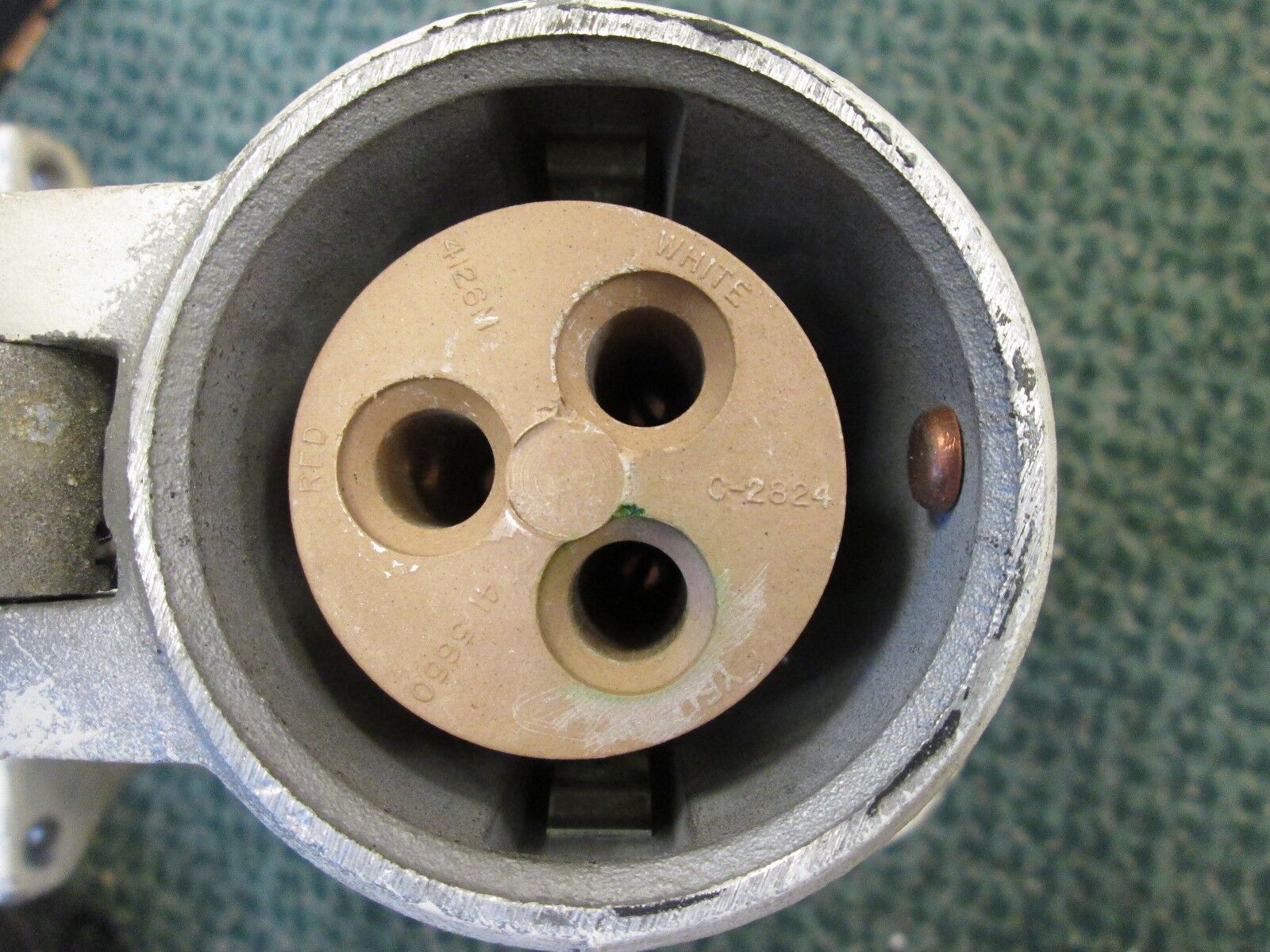 Hubbell Receptacle with Base WRWACL-4603 60A 3W 3P Used