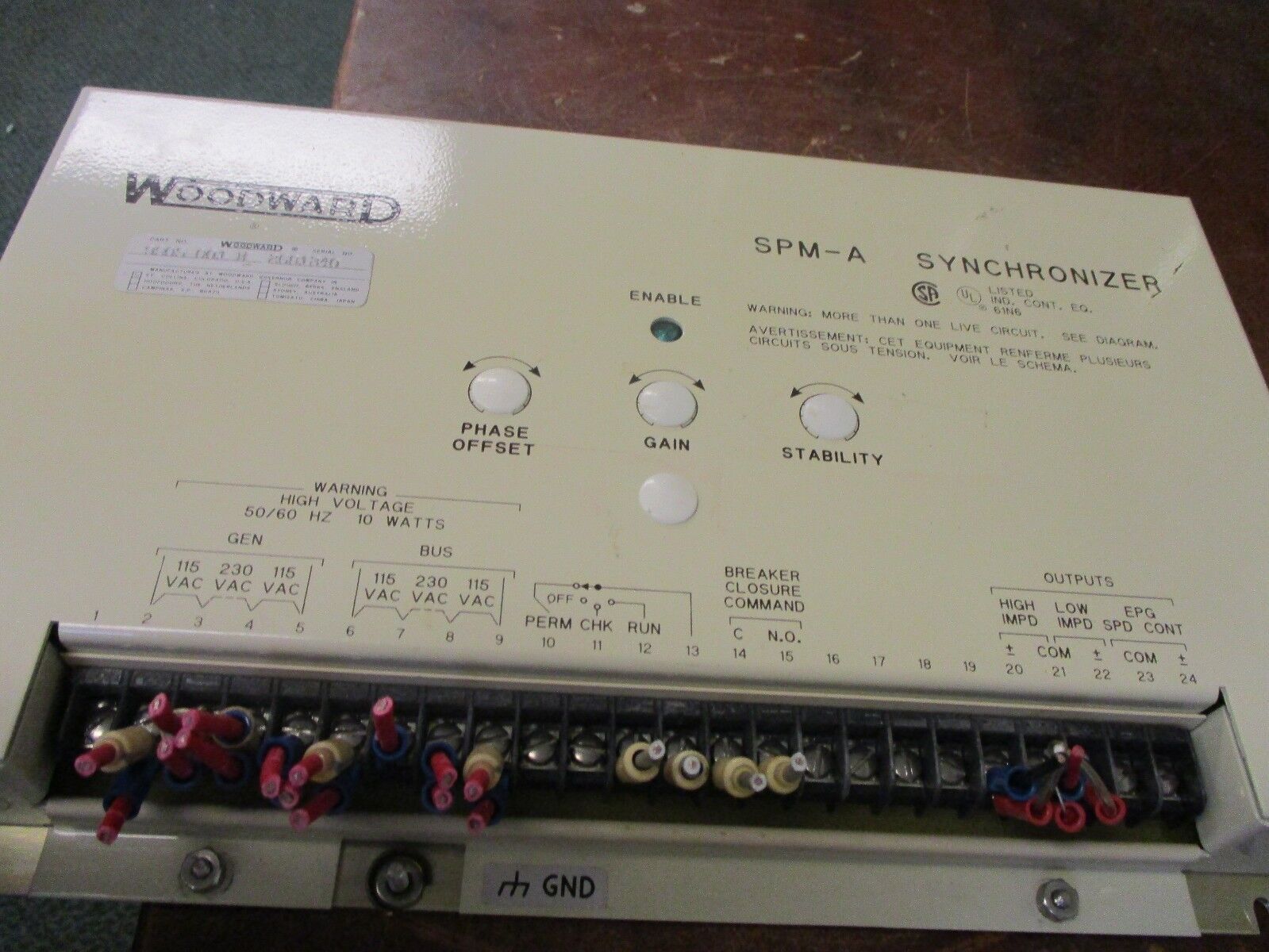 Woodward SPM-A Synchronizer 9905-001 M Rev.M 10W 50/60Hz 115/230V Used