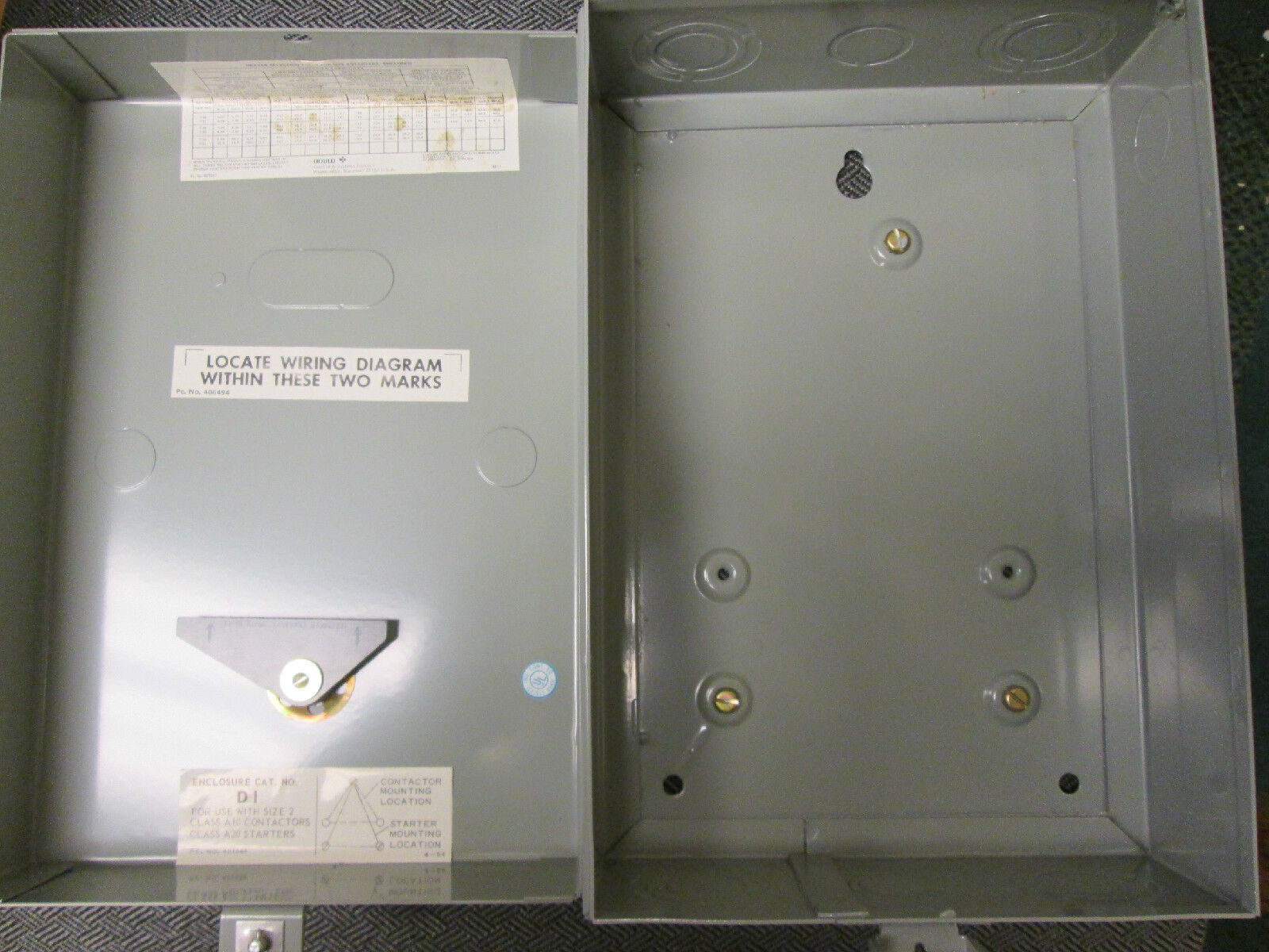 ITE Lighting Contactor Enclosure For Size 2 Nema 1, New Surplus