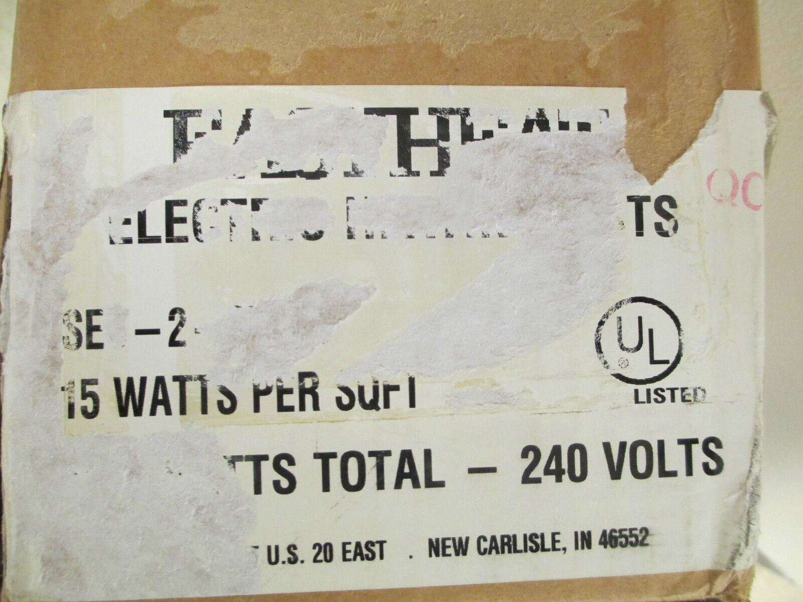 EasyHeat Electrical Heating Mat SEC 2-05x36, 208V 5' x 36" New Surplus