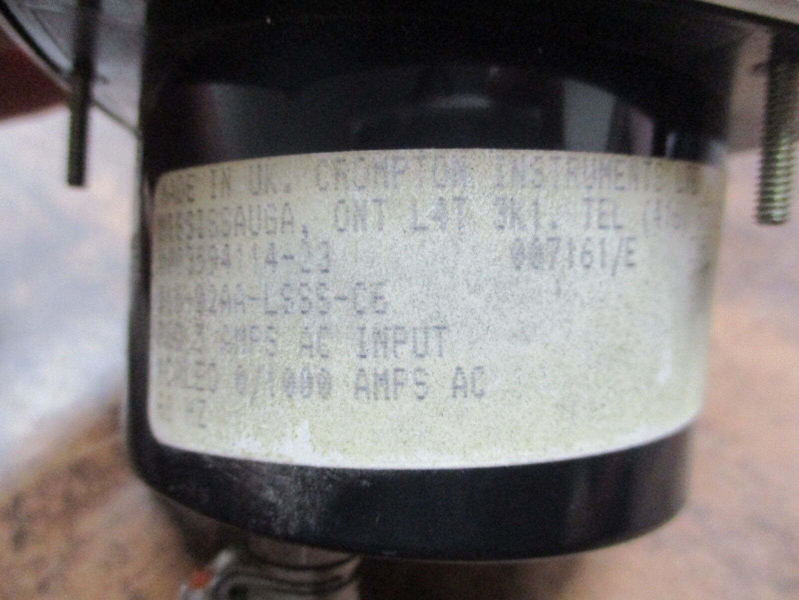 Crompton AC Ammeter 016-02AA-LSS6-C6 Range: 0-1000A Used