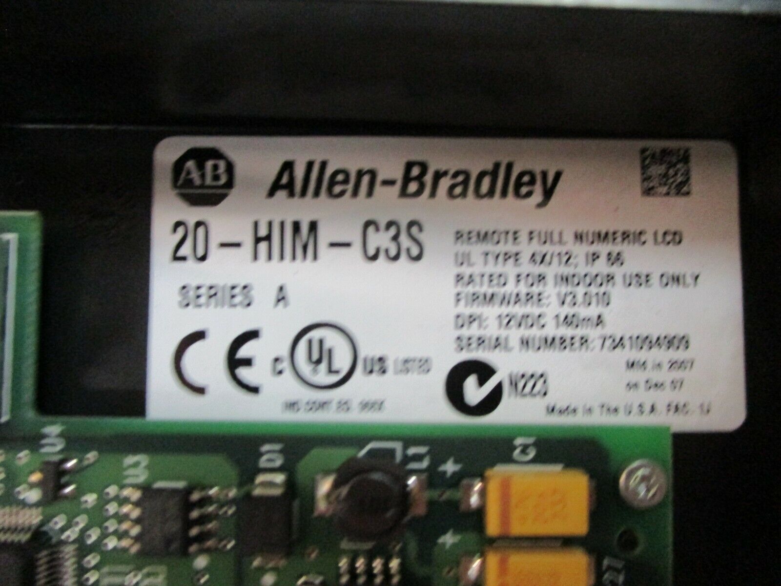Allen-Bradley Remote Programming Module 20-HIM-C3S Ser. A Used