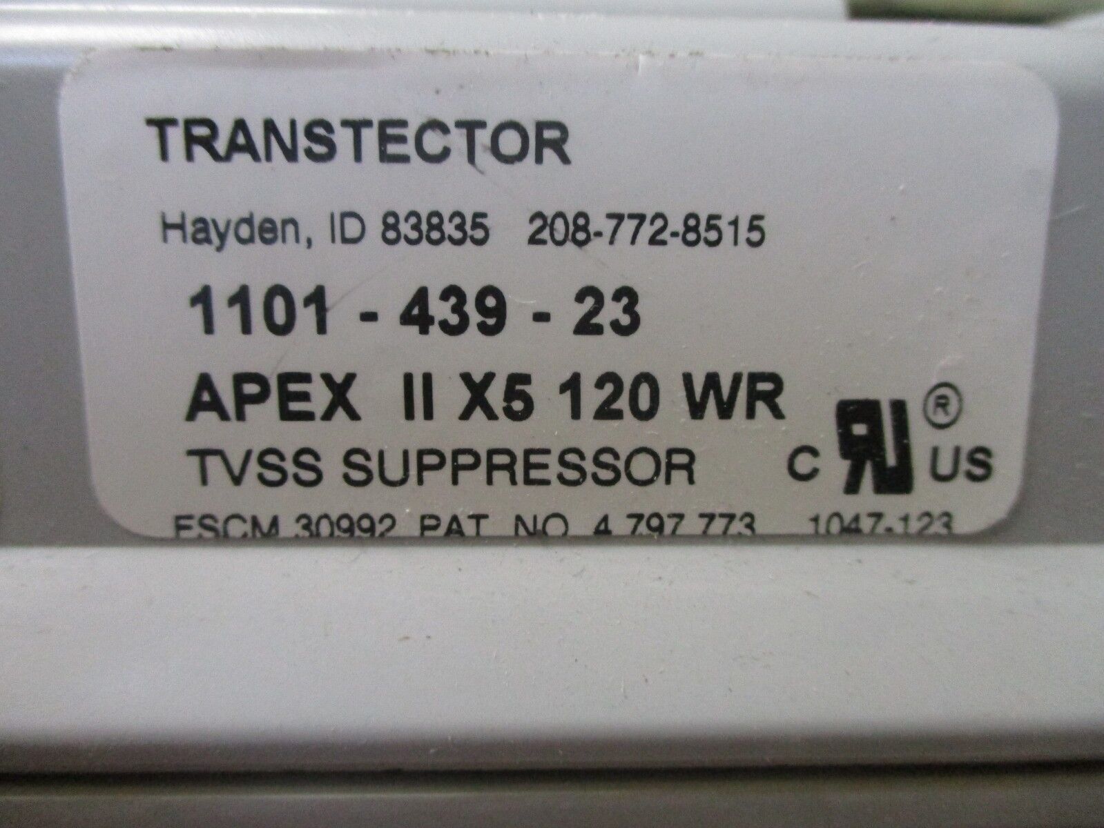 Transtector Apex Series Surge 1101-439-23 Apex 11 X5 120 WR 120V Used