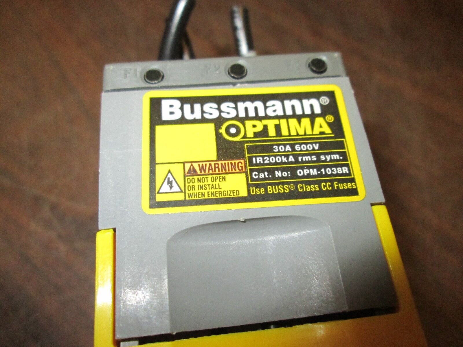 Bussmann Optima Fuse Holder OPM-1038R 30A 600V Used