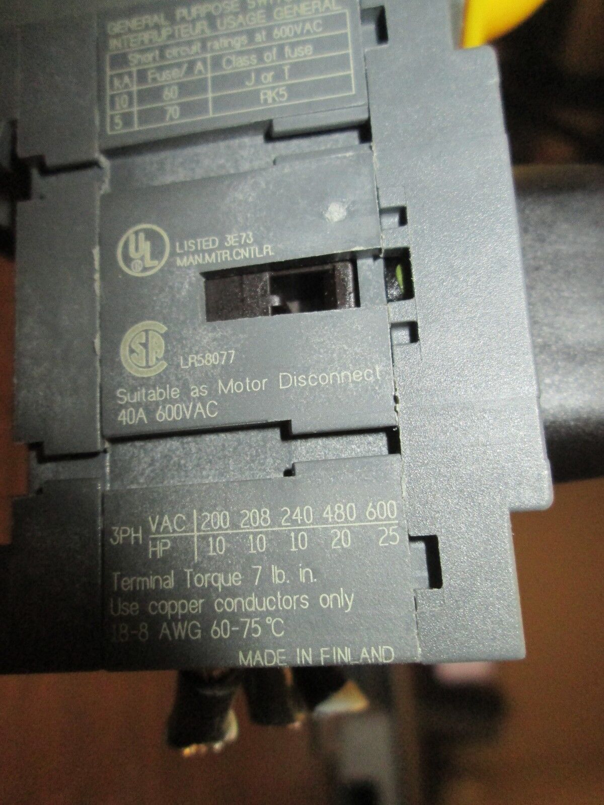 Bussmann Optima Fuse Holder OPM-1038R 30A 600V Used
