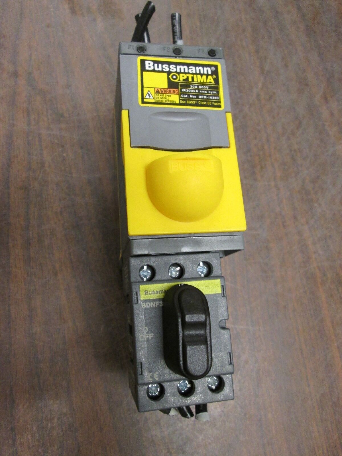 Bussmann Optima Fuse Holder OPM-1038R 30A 600V Used