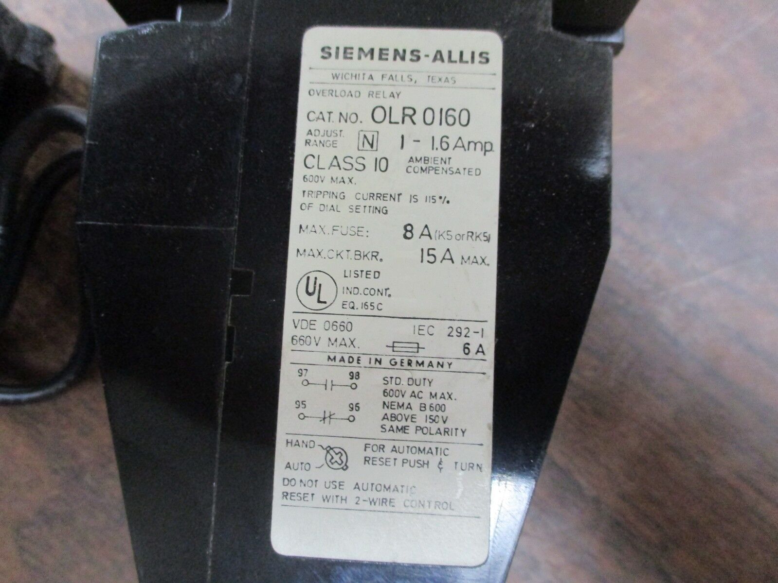 Siemens Contactor CXL10*3 OLR 0160 120V Coil 27A 600V Used