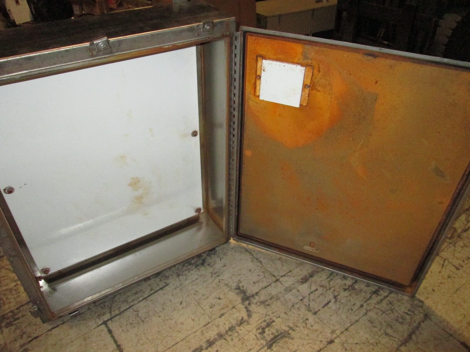 Austin Co. Stainless Steel Enclosure Size 36x30x8" w/ Back Plate Used