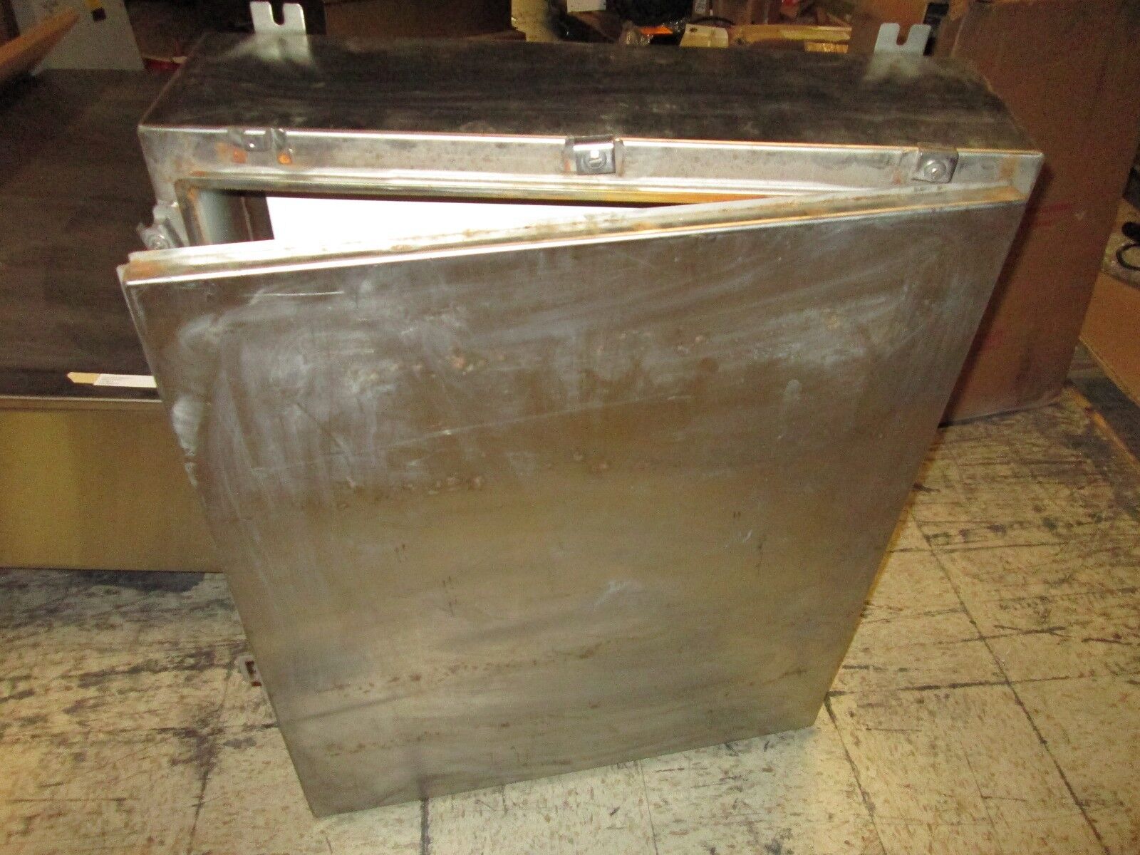 Austin Co. Stainless Steel Enclosure Size 36x30x8" w/ Back Plate Used