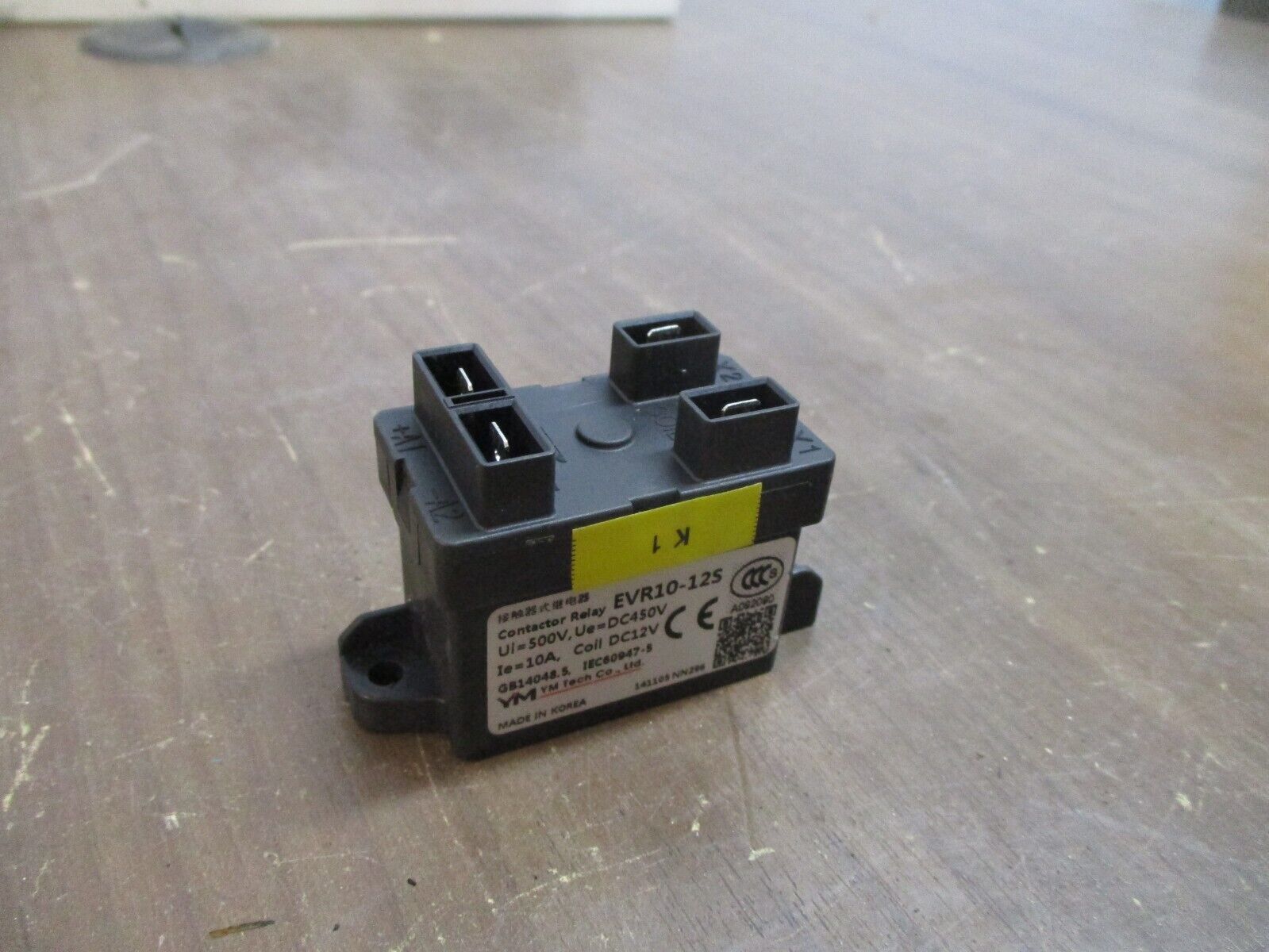 YM Tech Contactor Relay EVR10-12S 12VDC Coil Used