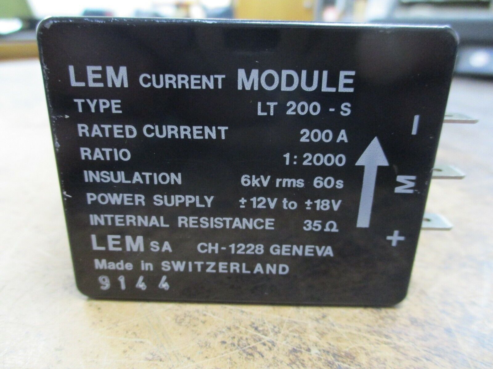 LEM Current Module LT 200-S 200A Ratio 1:2000 12-18V Used