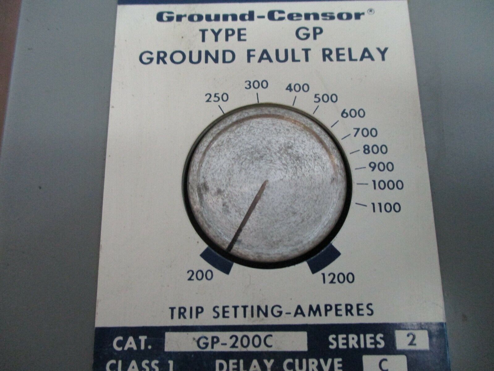 Square D Ground-Censor Ground Fault Relay GP-200C 200-1200A Trip Used