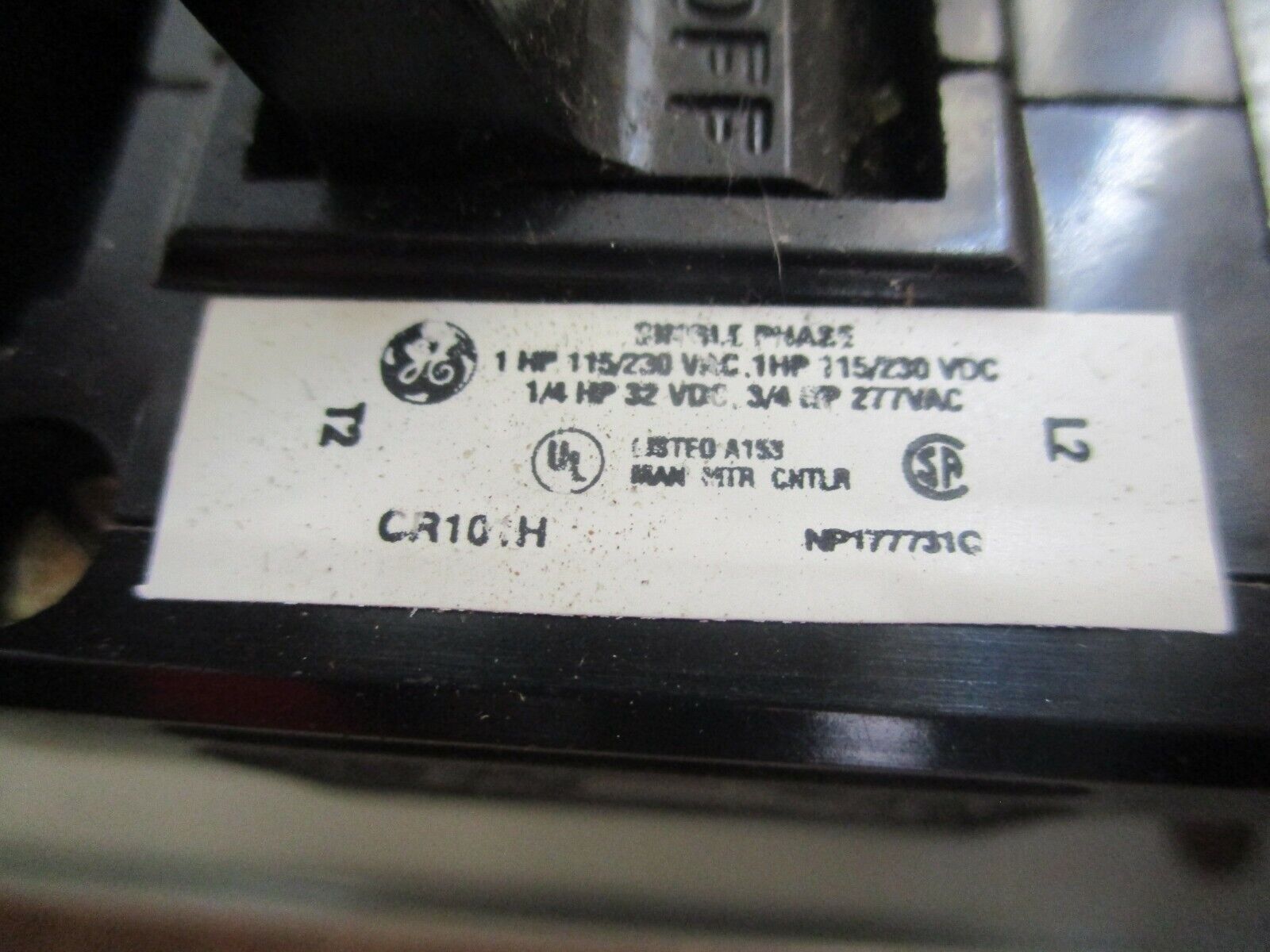 GE Manual Starter CR101H1 1HP 1Ph 115/230V 60/25Hz 2P New Surplus